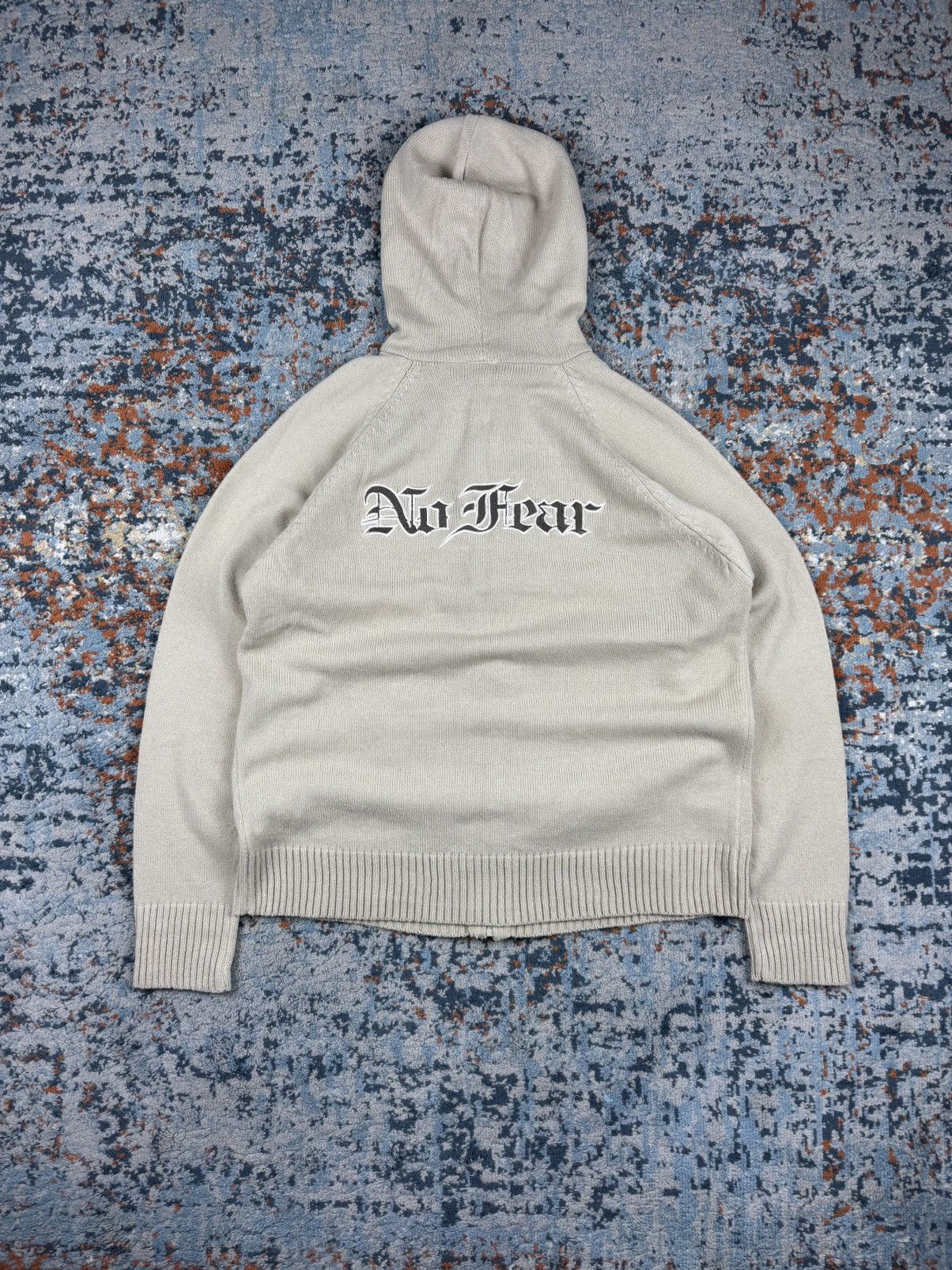 No Fear × Vintage Vintage 00s No Fear spellout sweater knit zip hoodie skate Size US M / EU 48-50 / 2 - 2 Thumbnail