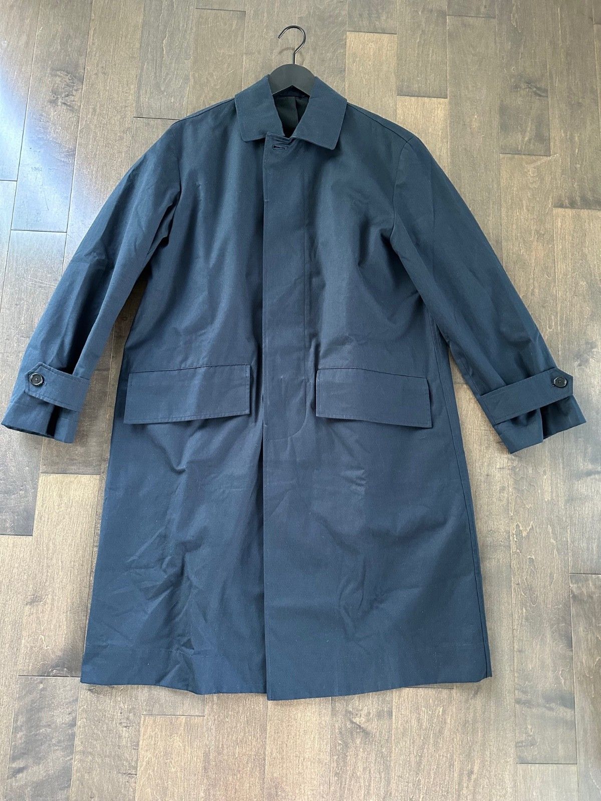 Margaret Howell Light Ventile Canvas Cotton Mac Dark Navy SS25 Size US M / EU 48-50 / 2 - 2 Thumbnail
