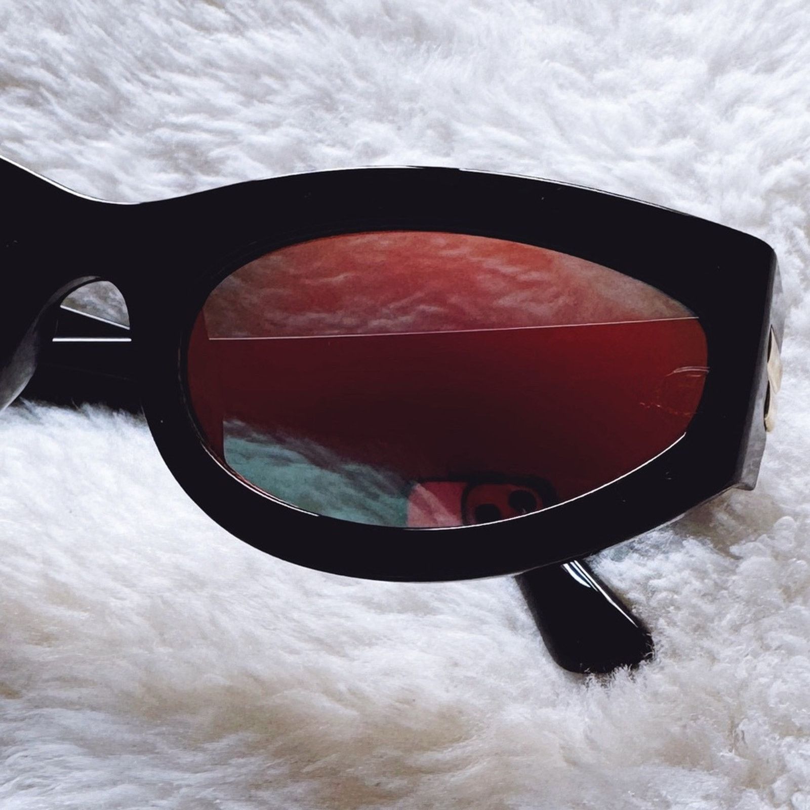 Other Francis Mirrored Red with Black Rim Sunglasses Size ONE SIZE - 2 Thumbnail