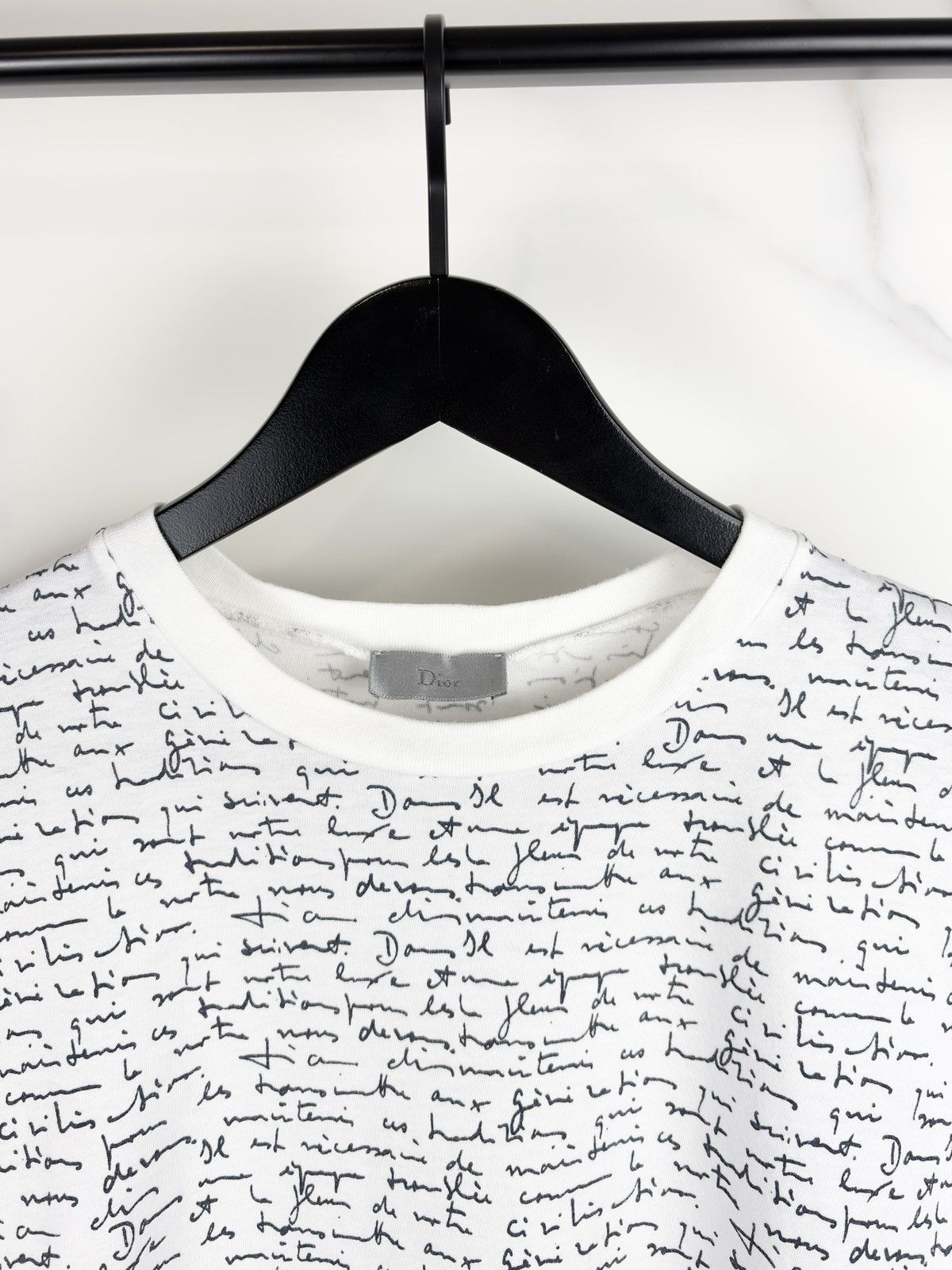 Dior SS15 Dior Homme Handwritten Script Tshirt KVA White Size US S / EU 44-46 / 1 - 3 Thumbnail