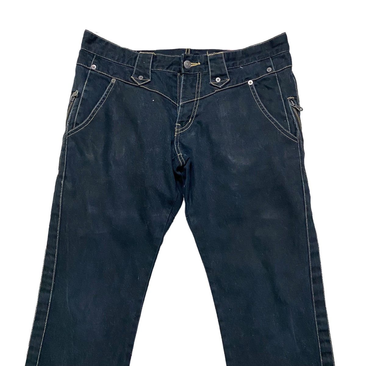 PPFM PPFM Checkered Denim Jeans Cropped Size US 31 - 4 Thumbnail
