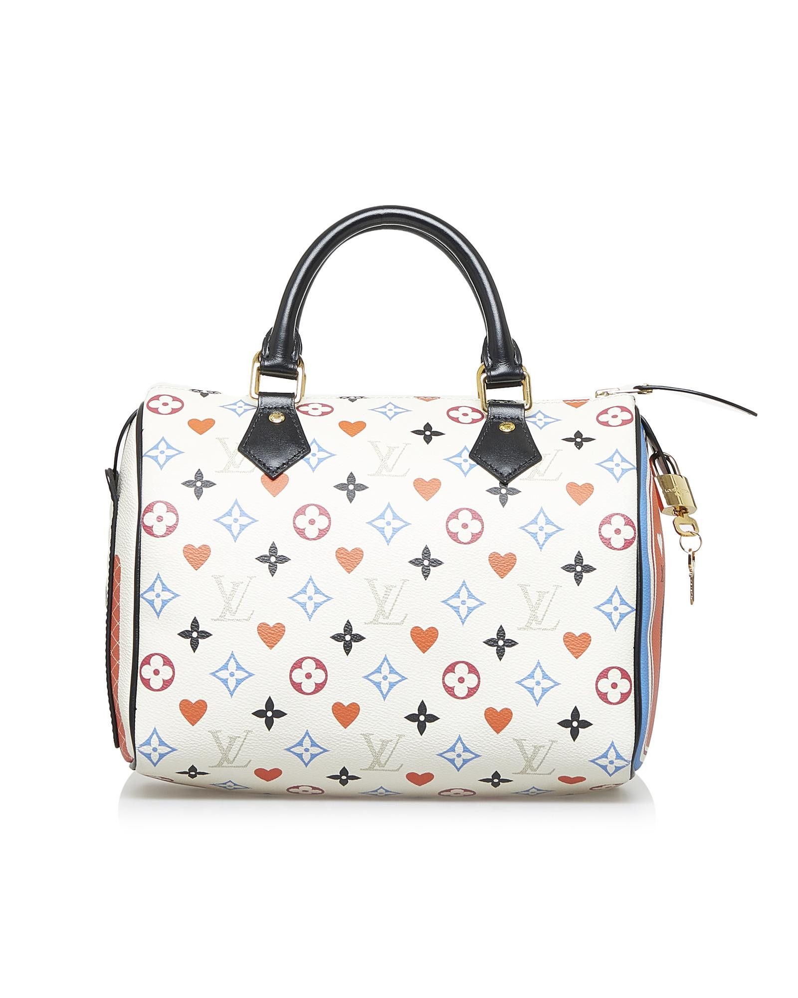 Louis Vuitton Neutrals, Pattern Print 2020 Monogram Game on Speedy Bandouliere 25