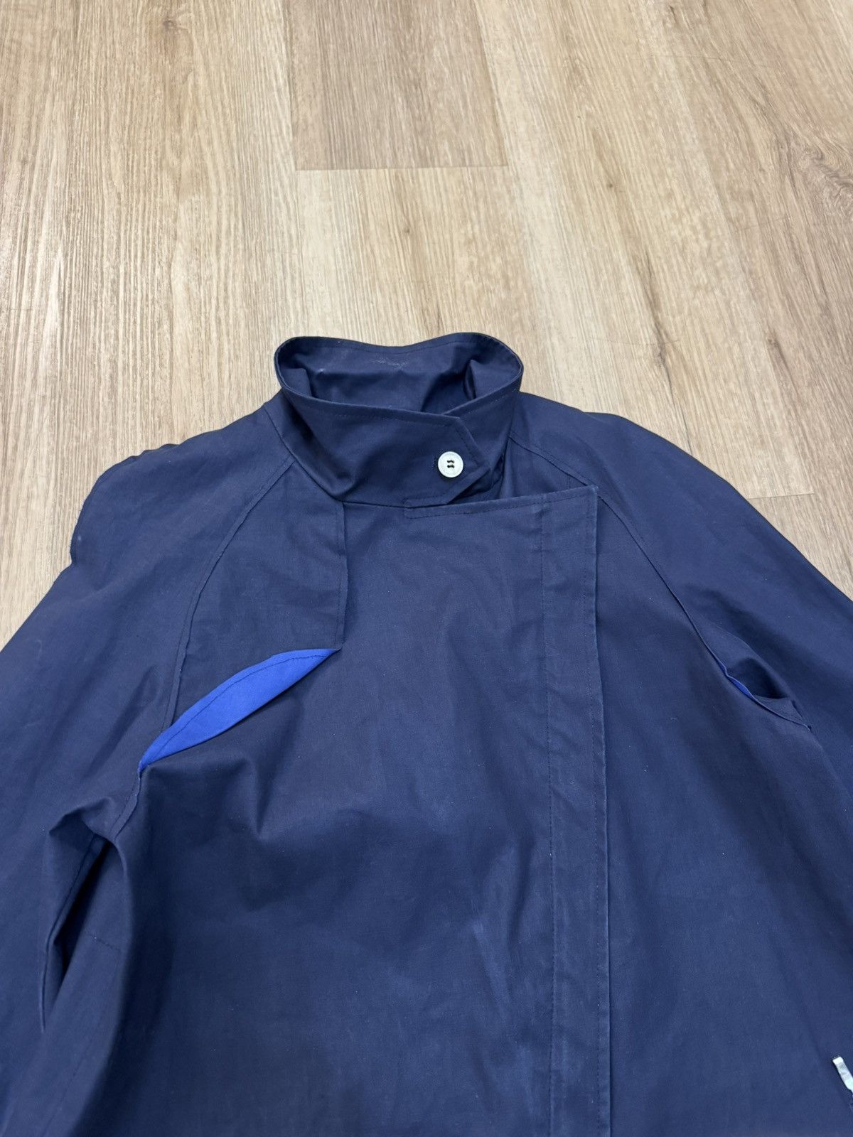 Other Pret Pour Partir Eclat Navy Waxed Cotton Trench Coat 36 S Size S / US 4 / IT 40 - 6 Thumbnail