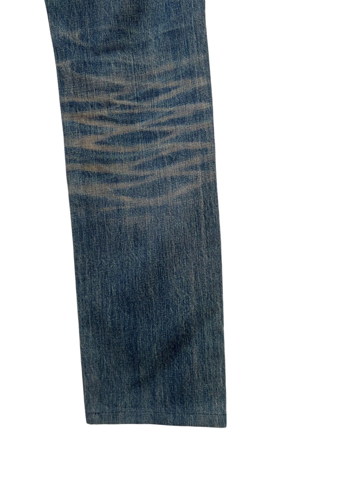 Japanese Brand Vintage Pledge Japan Distressed Muddy Denim Slim Jeans Size US 31 - 19 Thumbnail