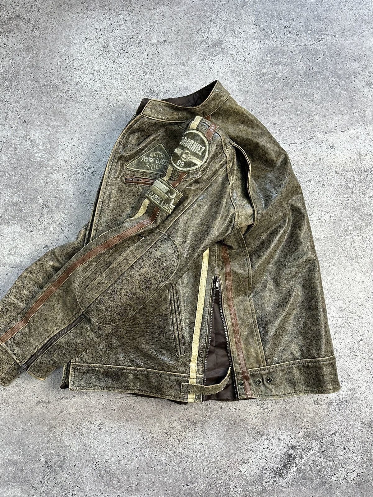 Vintage Vintage Y2K Leather Jacket Racing MOTO Archive Boxy Aviatrix Size US L / EU 52-54 / 3 - 10 Thumbnail