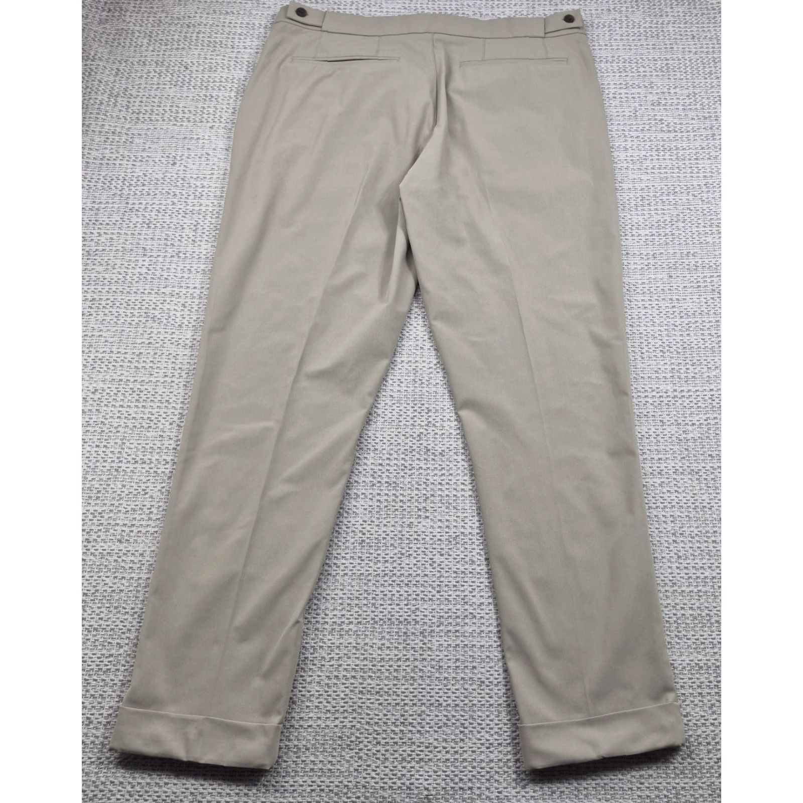 Rhone Rhone Pants Mens 36x29 Beige Stretch Chino Cuffed Straight Leg Performance Size US 36 / EU 52 - 2 Thumbnail
