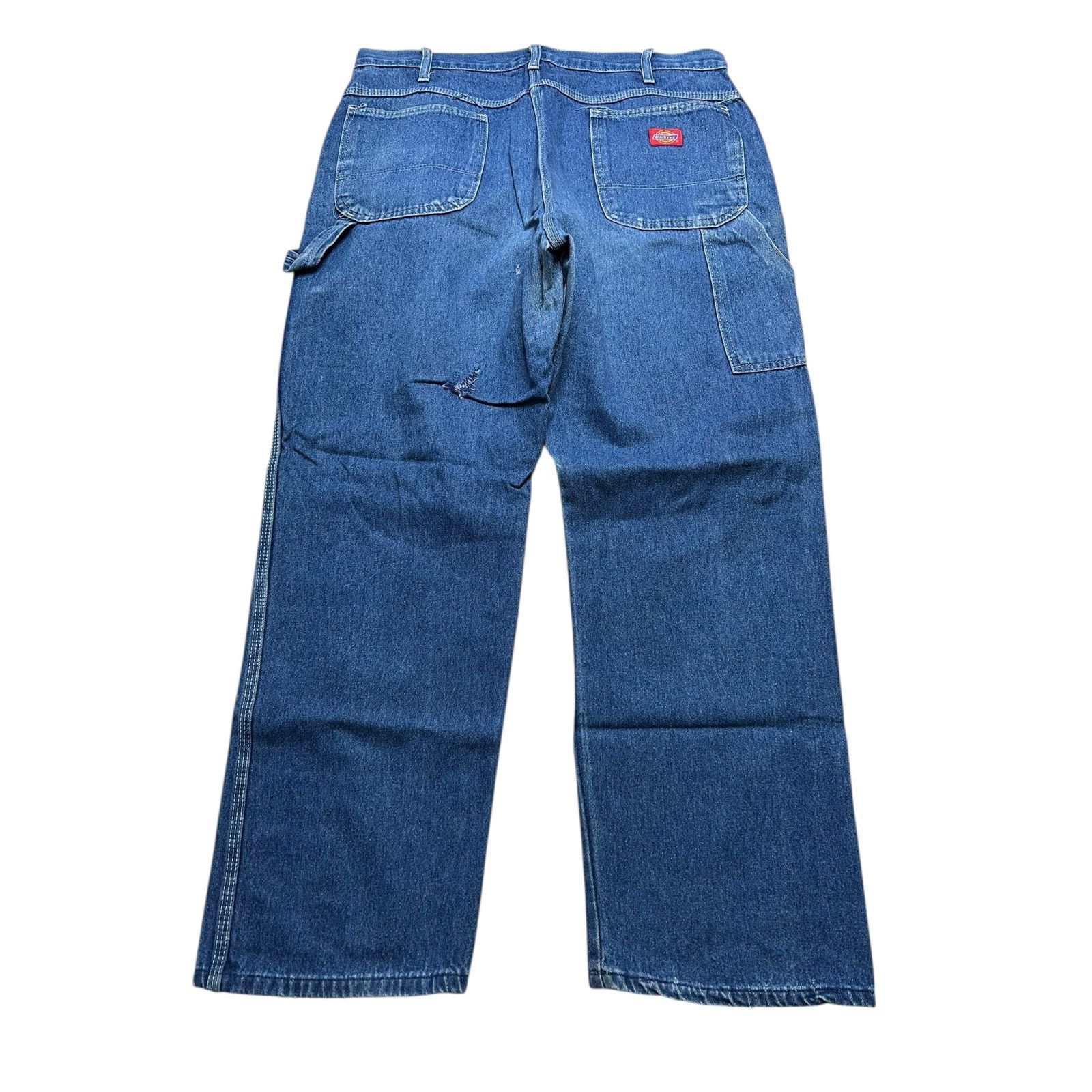Dickies Vintage 80s Dickies Carpenter Jeans Actual Sz 36x28 Blue Size US 38 / EU 54 - 2 Thumbnail
