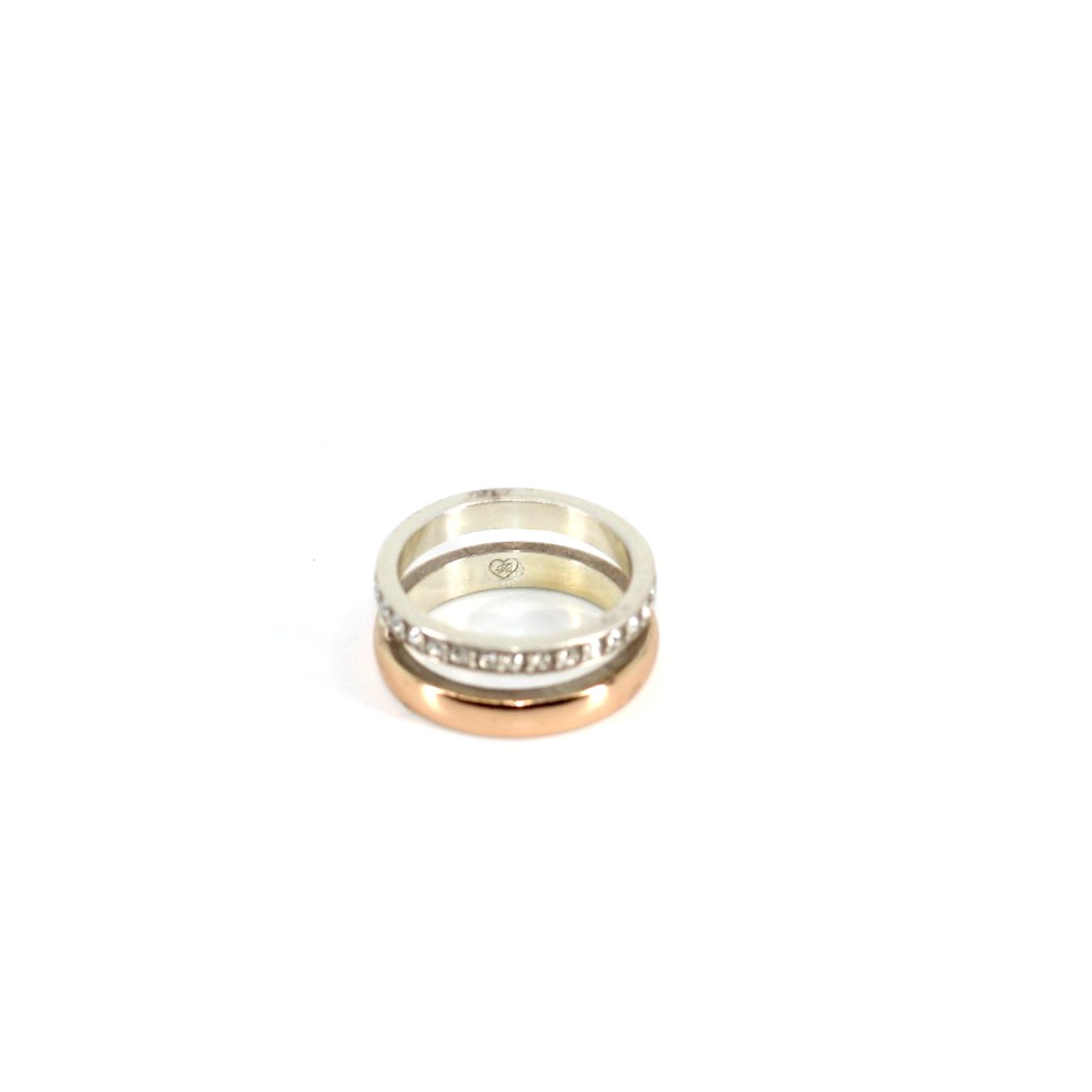 Brighton BRIGHTON Two-Tone Two-Piece Crystal Stacking Ring Set Size 9 Size ONE SIZE - 6 Thumbnail