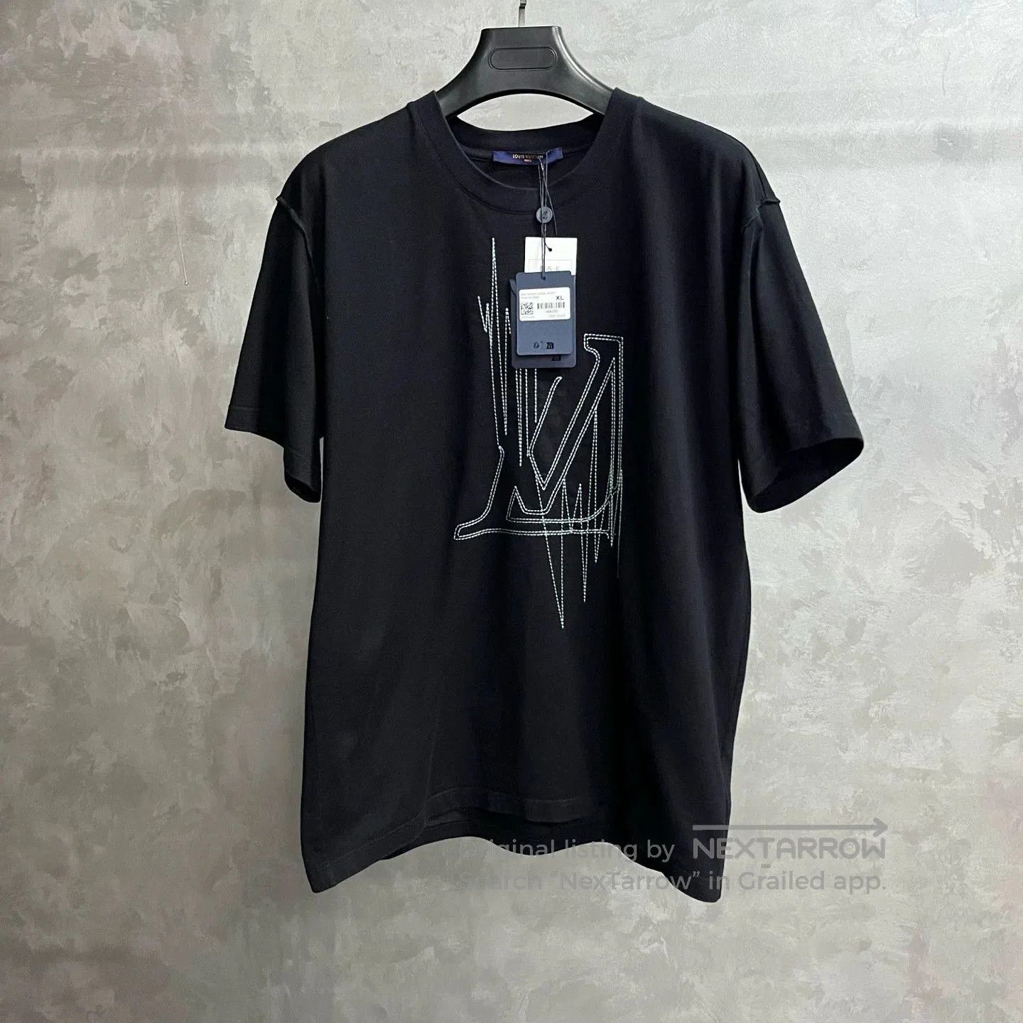 Louis Vuitton Louis Vuitton Black Pattern Print Crewneck T. Size US XL / EU 56 / 4 - 1 Thumbnail