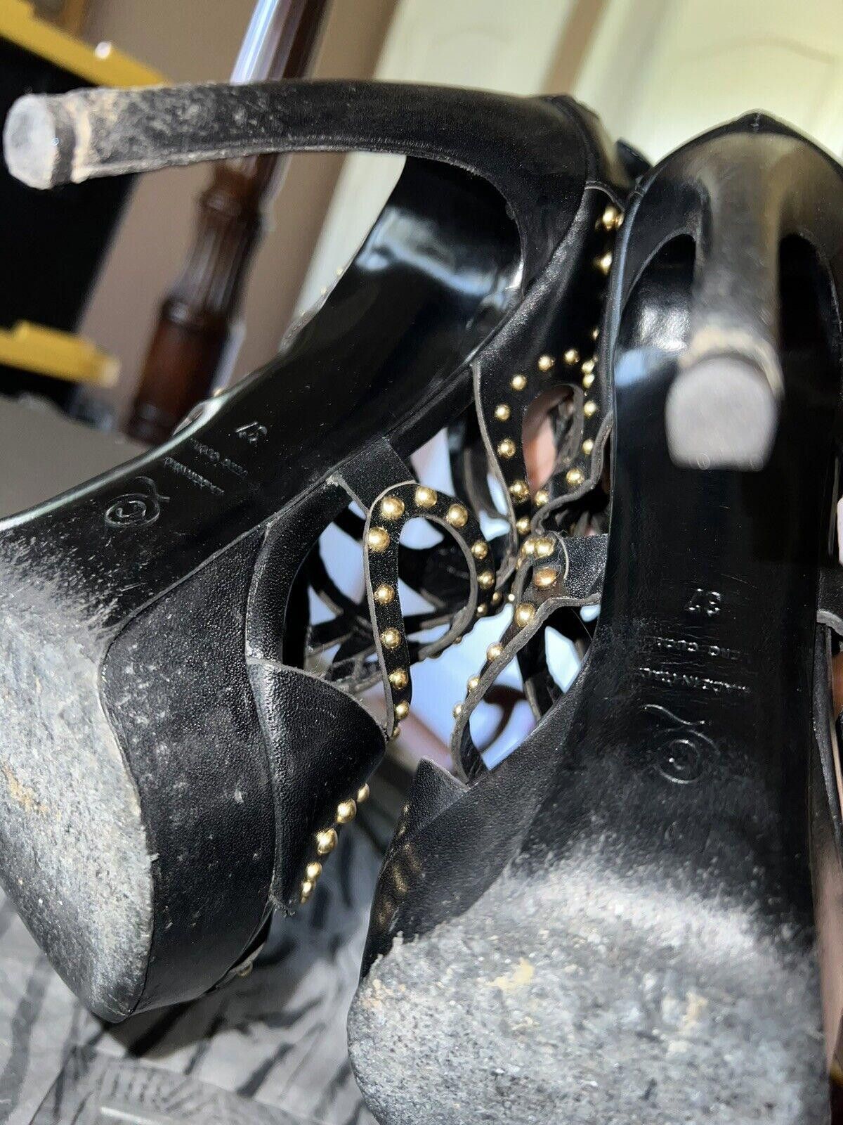 Alexander McQueen Alexander McQueen Studded Black Leather Cage Bootie US 7 Size US 7 / IT 37 - 12 Thumbnail