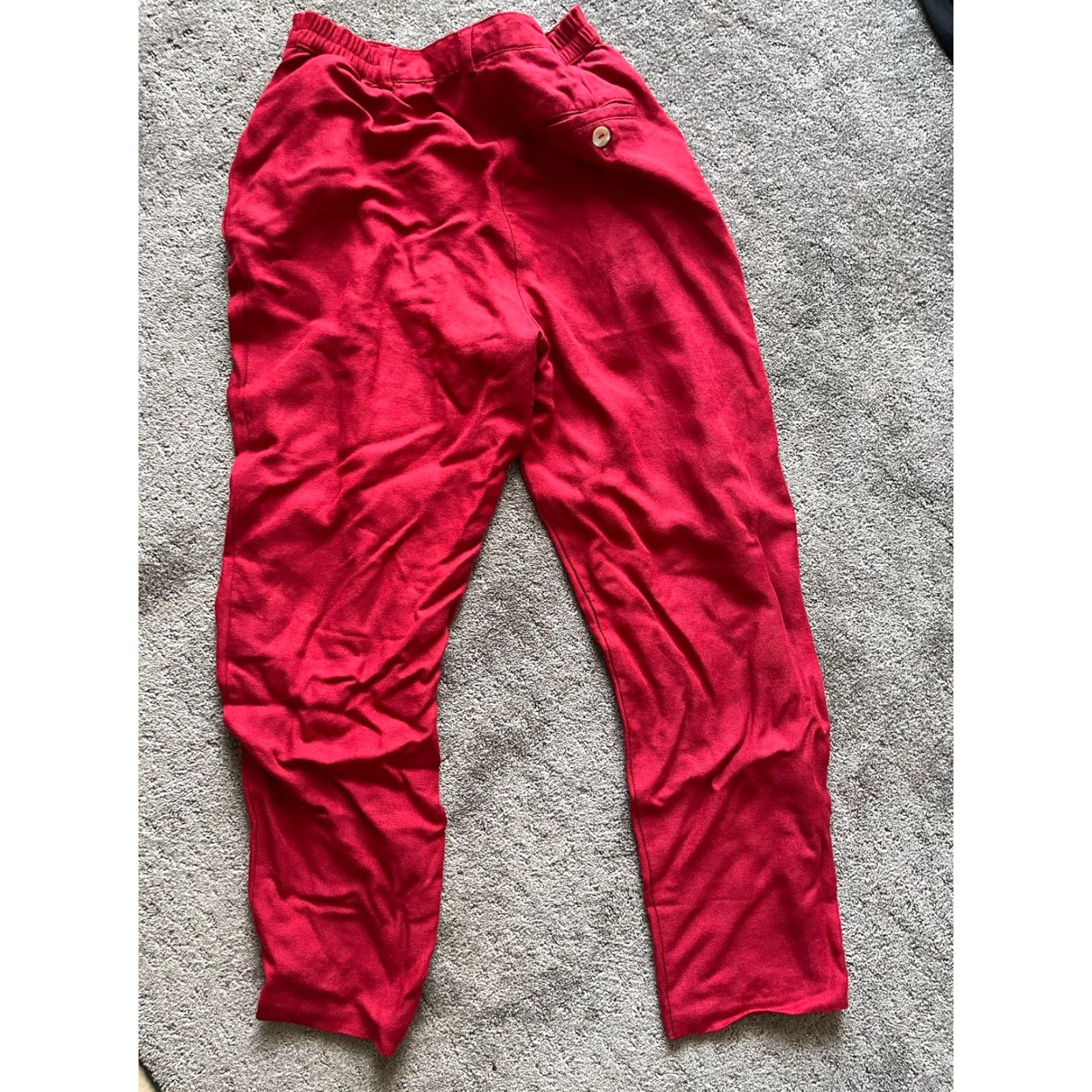 Talbots Talbots Pants Women 6P Red Linen Blend Dress Pants Stretch 27in Inseam Petites Casual Modern Womens Size 28" / US 6 / IT 42 - 3 Thumbnail
