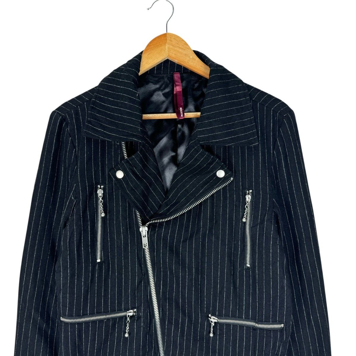 If Six Was Nine 🌟HIKARI SHOJI BIKER DOUBLE COLLAR JACKET LIKE JUNYA WATANABE Size M / US 6-8 / IT 42-44 - 3 Thumbnail