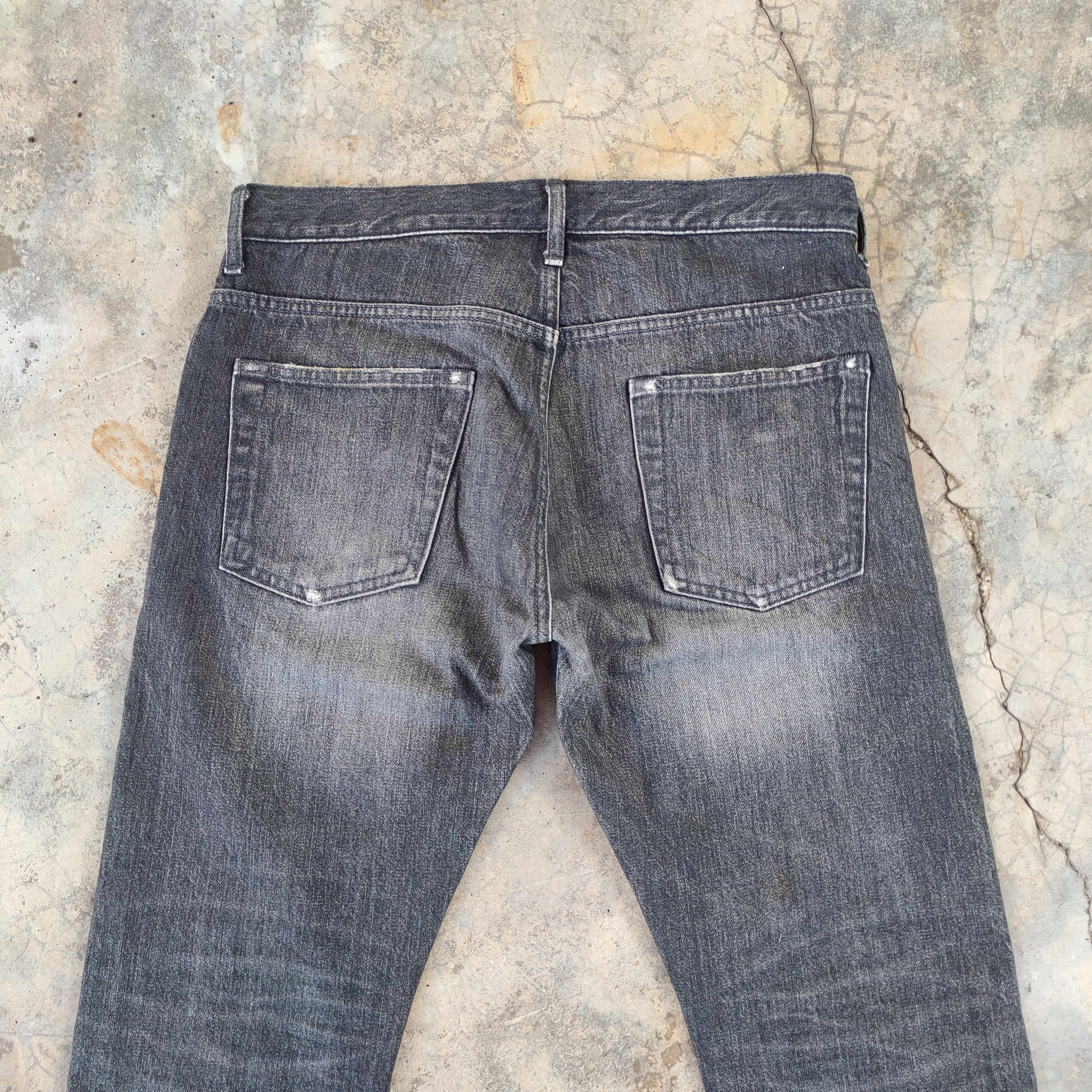 Jean × Ships Jet Blue × Vintage VINTAGE SHIP BUTTONFLY FADED RIPPEP BLACK JEAN PANTS Size US 32 / EU 48 - 10 Thumbnail