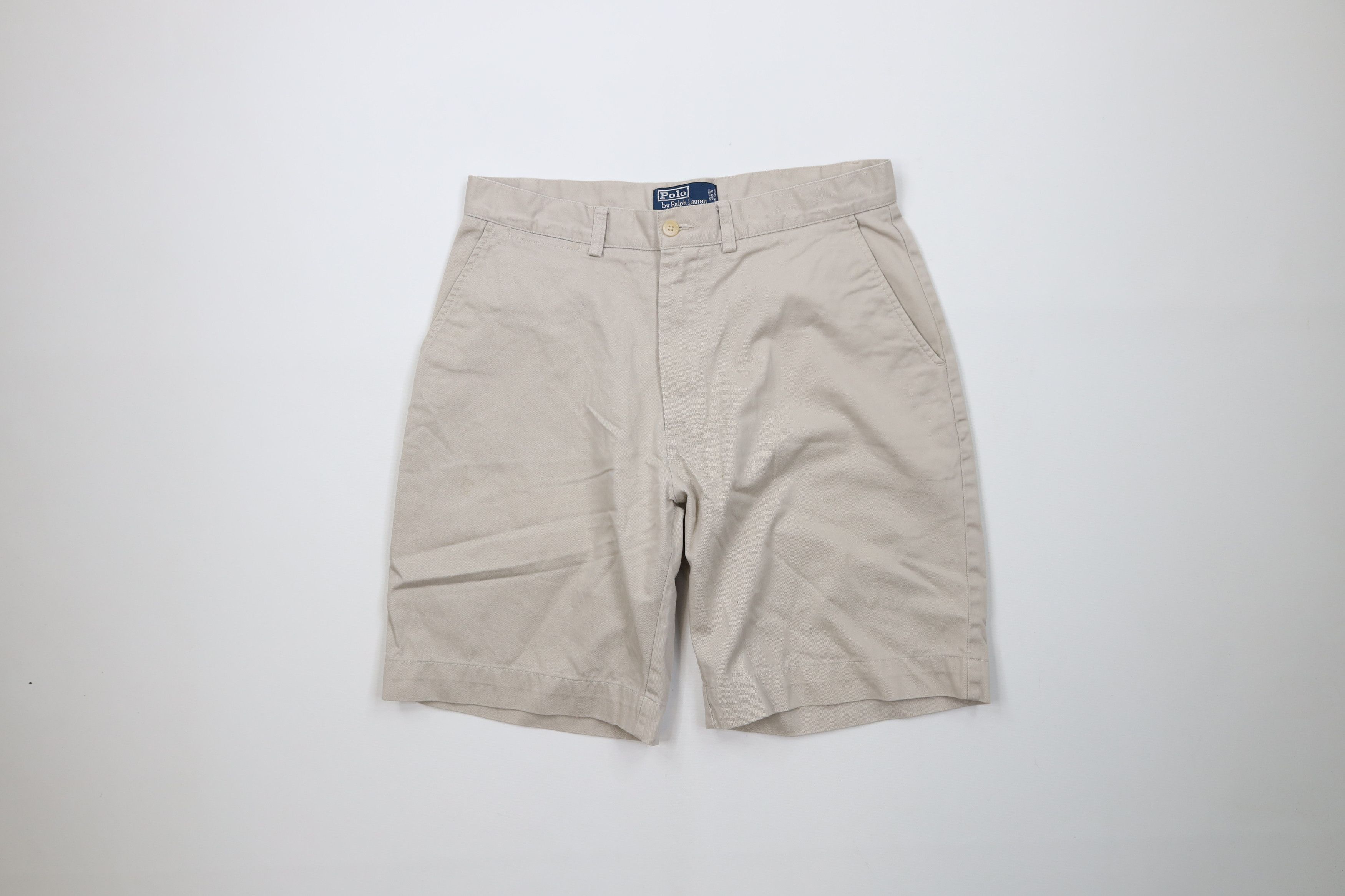 Ralph Lauren Vintage 90s Ralph Lauren Cotton Golf Chino Shorts Beige Size US 32 / EU 48 - 1 Thumbnail