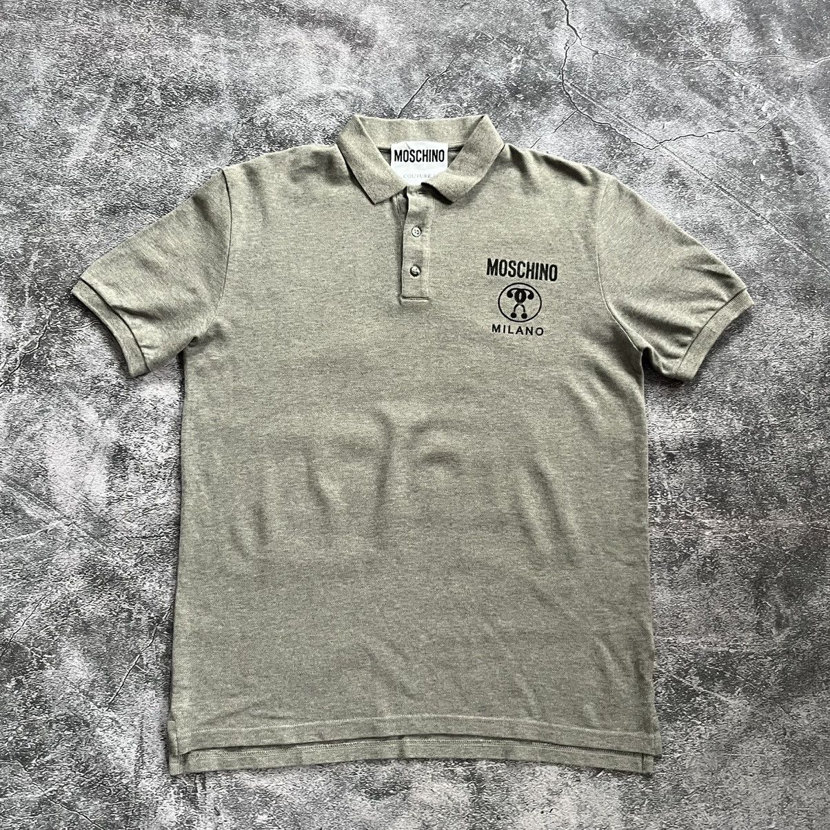 Moschino Moschino Milano Men’s Gray Polo Shirt Size M Italy Designer Size US M / EU 48-50 / 2 - 1 Thumbnail