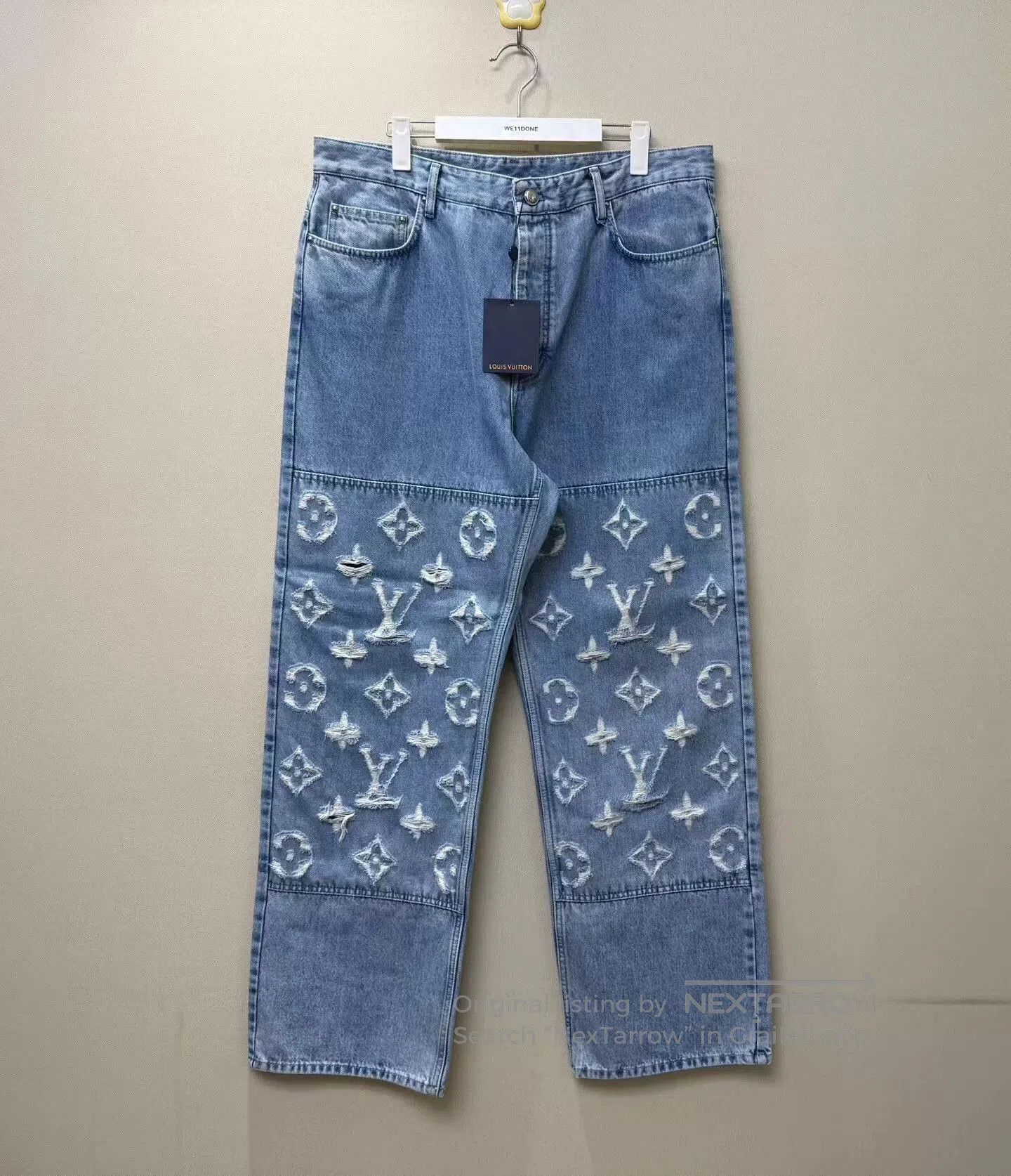 Louis Vuitton louis vuitton blue distressed logo jeans. Size US 36 / EU 52 - 1 Thumbnail