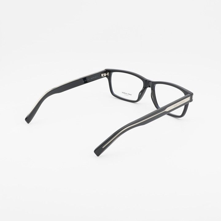Saint Laurent Paris Saint Laurent SL622 007 Eyeglasses Black 58mm Rectangle Size ONE SIZE - 4 Thumbnail