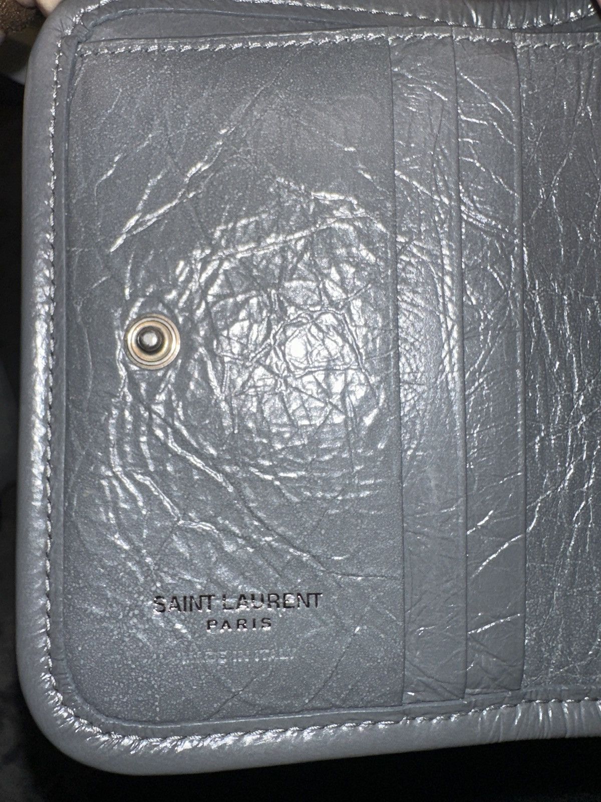 Yves Saint Laurent Saint Laurent Nikki Crinkled Wallet Size ONE SIZE - 3 Thumbnail