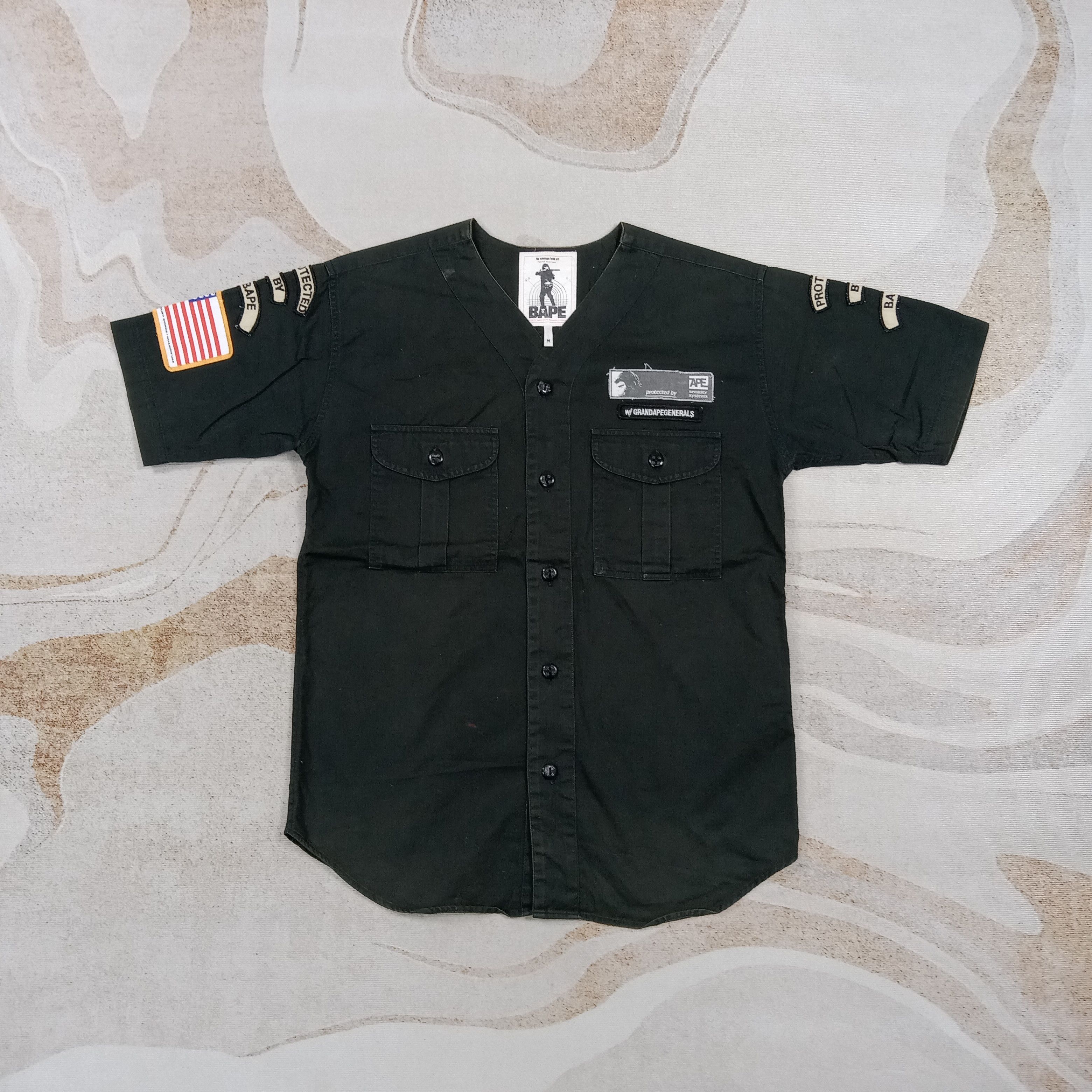Bape 90's BAPE Japanese Streetwear Work Shirt C285N28 Size US M / EU 48-50 / 2 - 1 Thumbnail