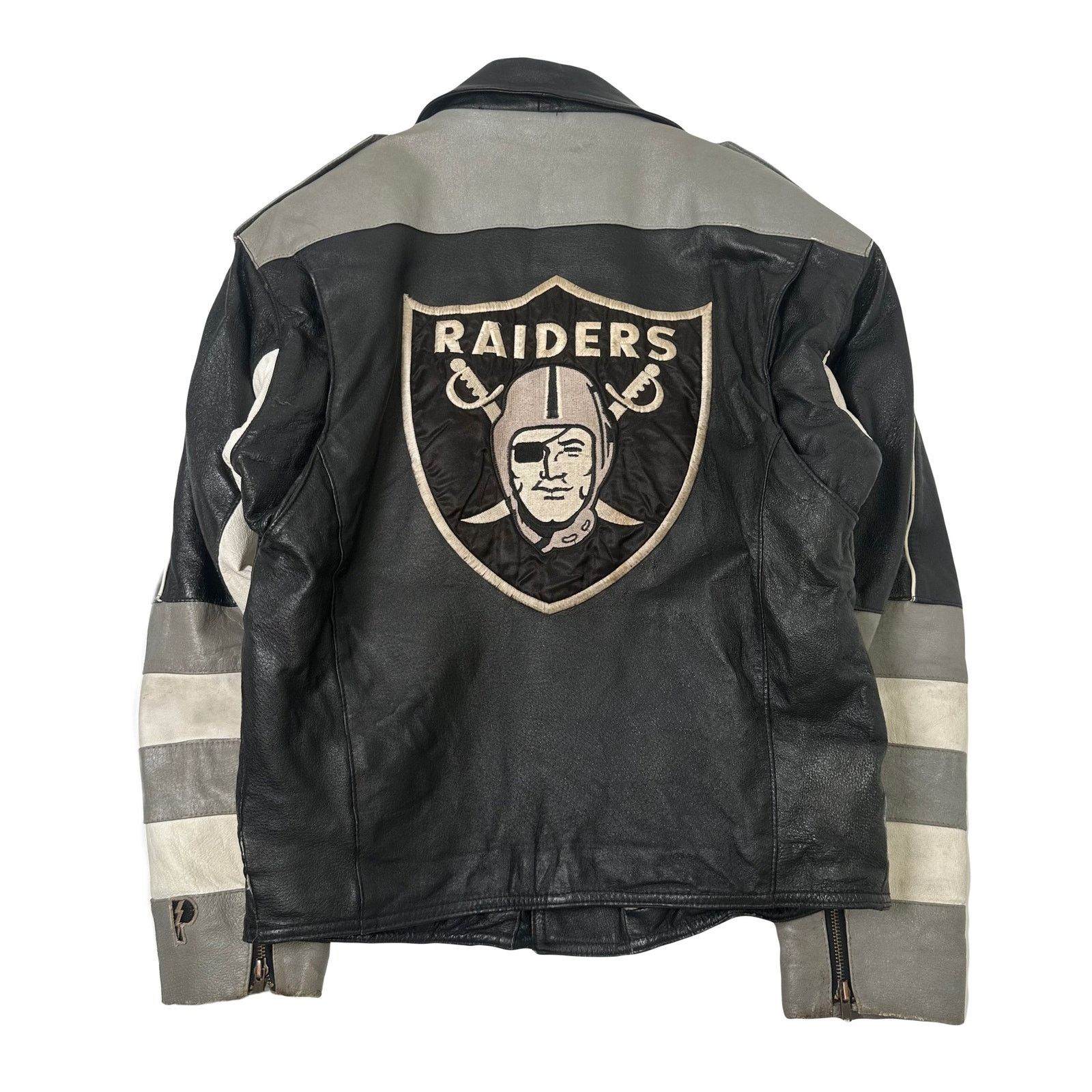 Pro Player Vintage Pro Player Oakland Raiders Leather Moto NFL Jacket M Size US M / EU 48-50 / 2 - 2 Thumbnail