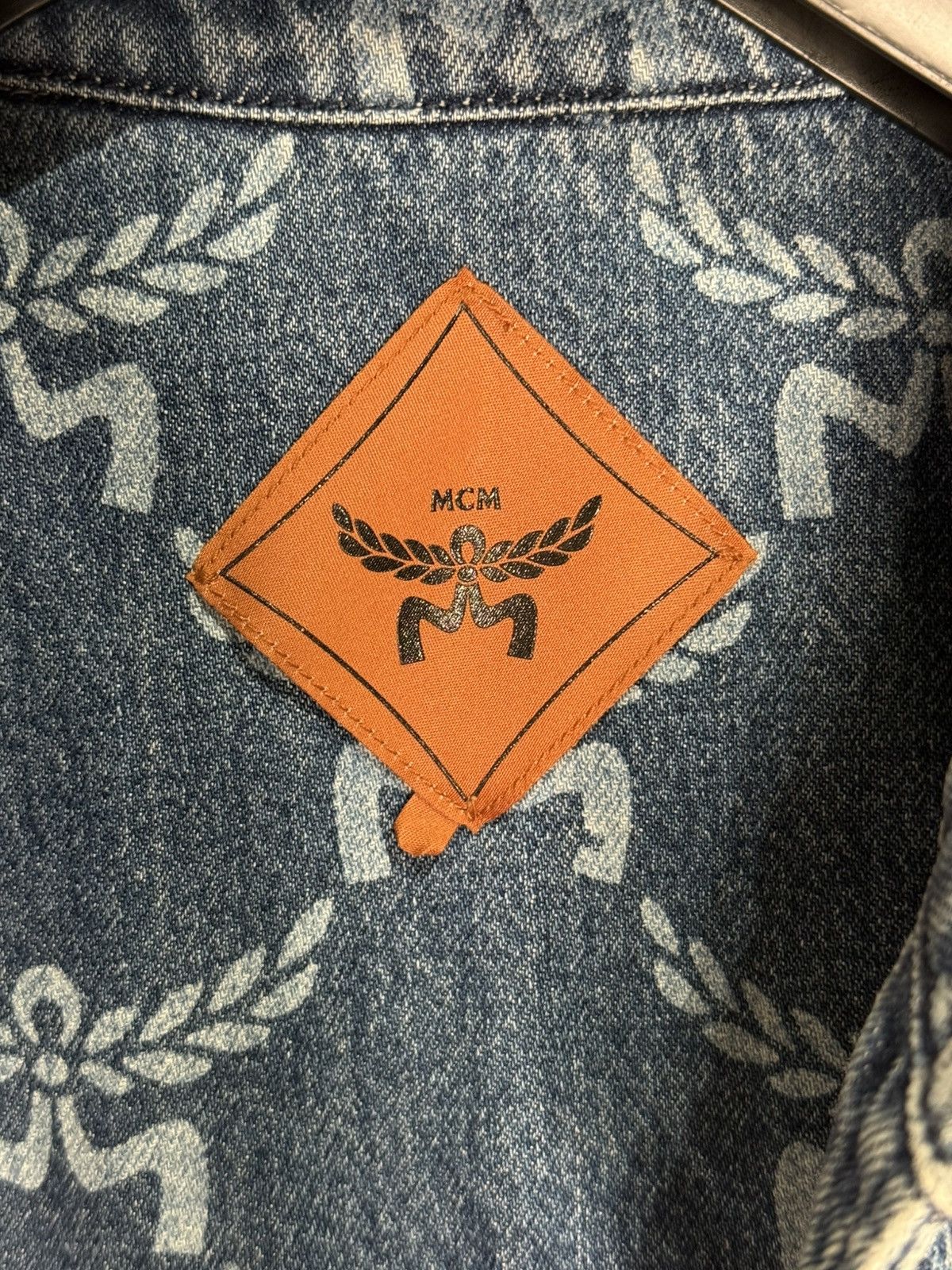 MCM MCM Lauretos Monogram Oversized Denim Shirt Size US M / EU 48-50 / 2 - 2 Thumbnail