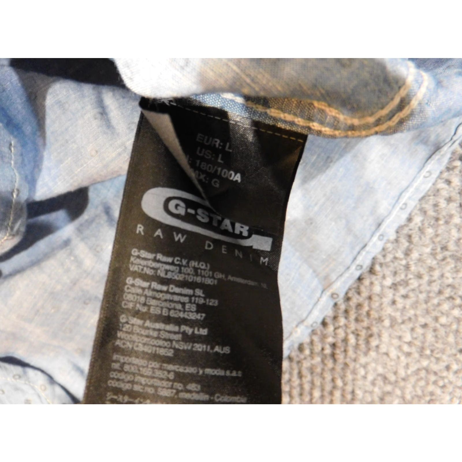 G-Star G-Star Shirt Men L Blue City Geometric Pockets NYC New York Button-Up Collared Long Sleeve Knit Cotton Vintage No? Size US L / EU 52-54 / 3 - 7 Thumbnail