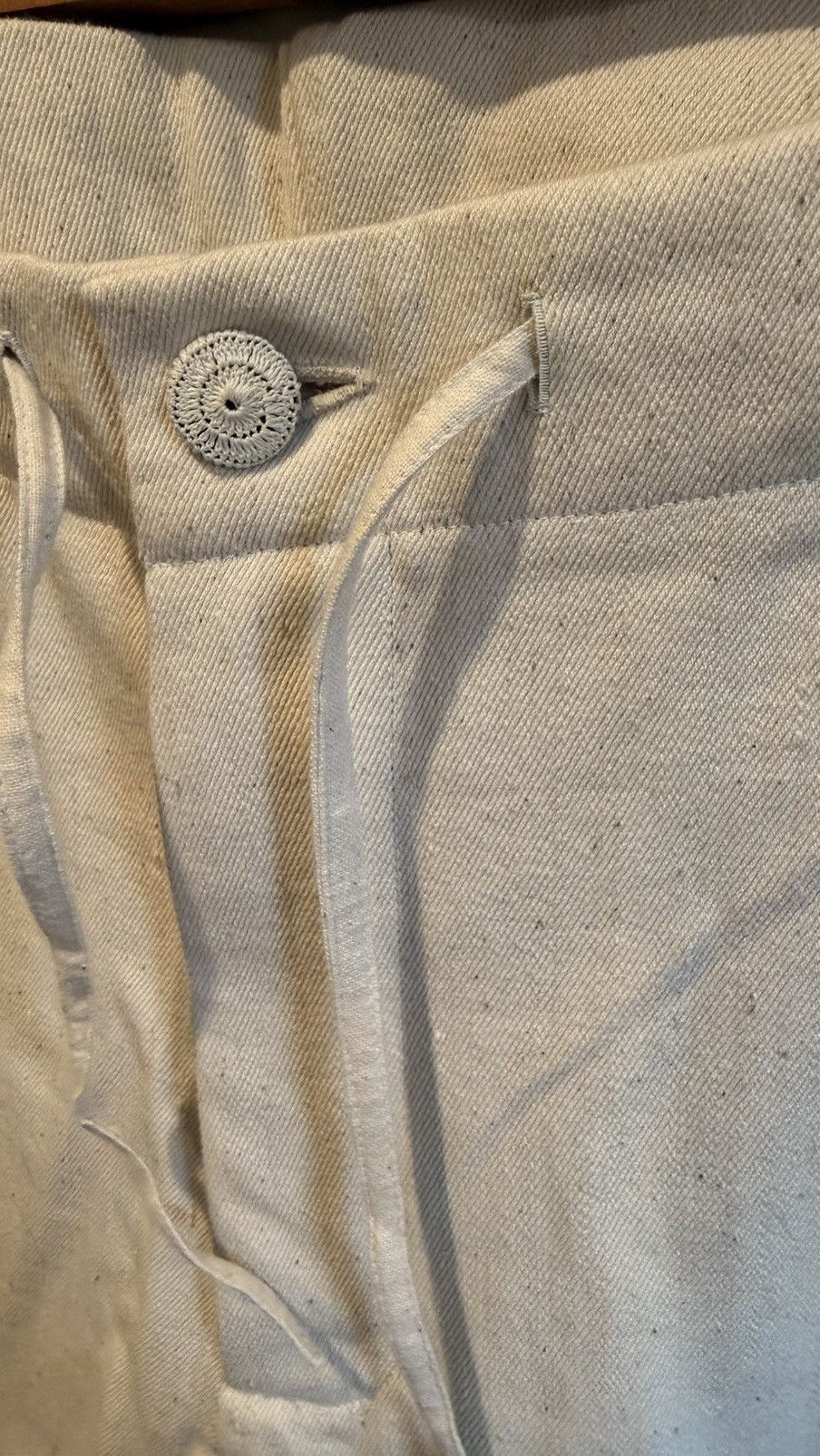 11.11 / eleven eleven Ecru Drawstring Denim Trousers Size US 34 / EU 50 - 9 Thumbnail