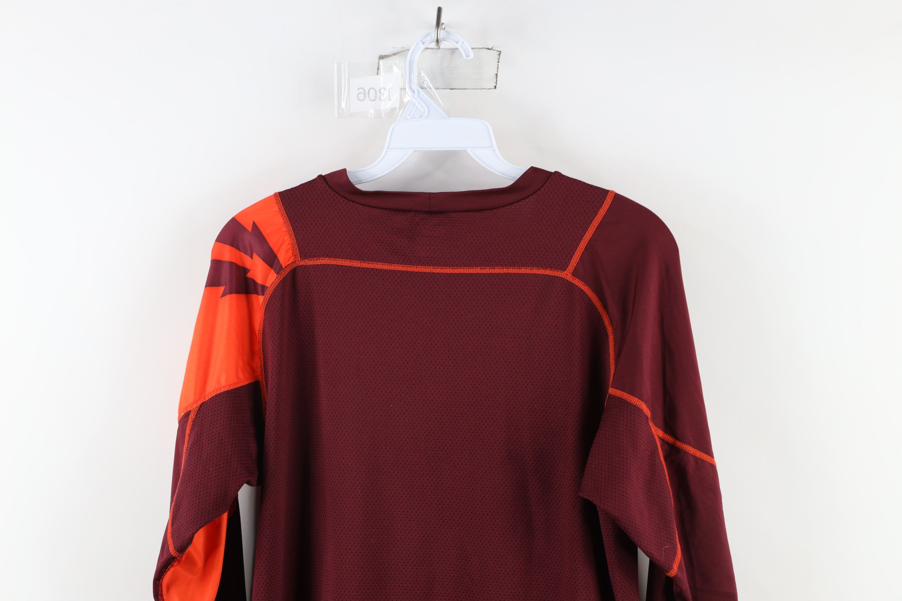 Nike × Vintage Vintage Nike Pro Training Gym Long Sleeve T-Shirt Red Size US XXL / EU 58 / 5 - 14 Thumbnail