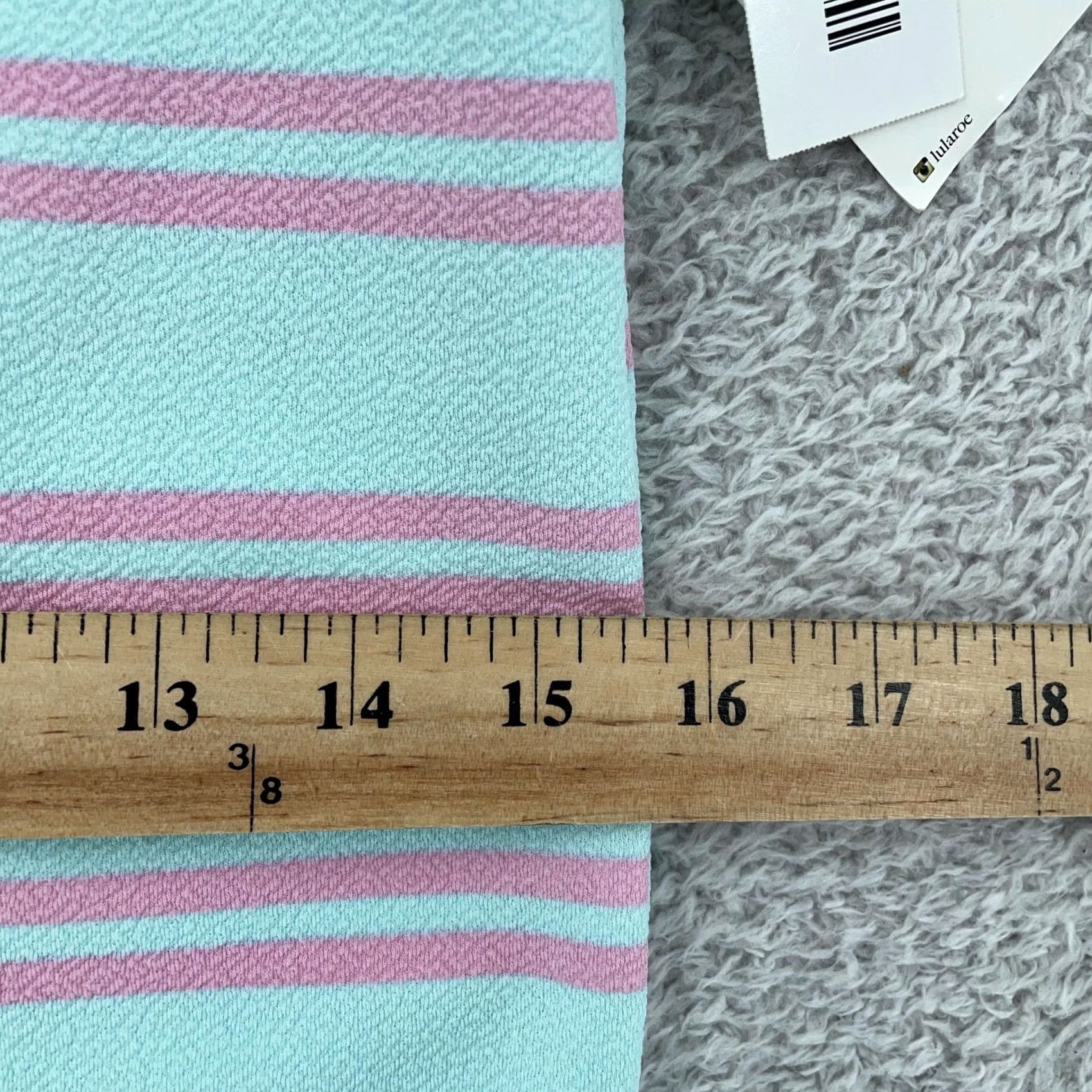Vintage LuLaRoe Skirt Womens Small Aqua Pink Striped Pencil Stretch Bodycon Size 28" / US 6 / IT 42 - 6 Thumbnail