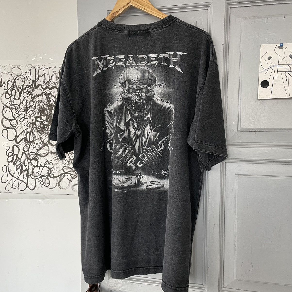 Band Tees × Megadeth × Vintage Vintage Y2K Megadeth Vic Rattleheaded Band Tee Size US XXL / EU 58 / 5 - 7 Thumbnail