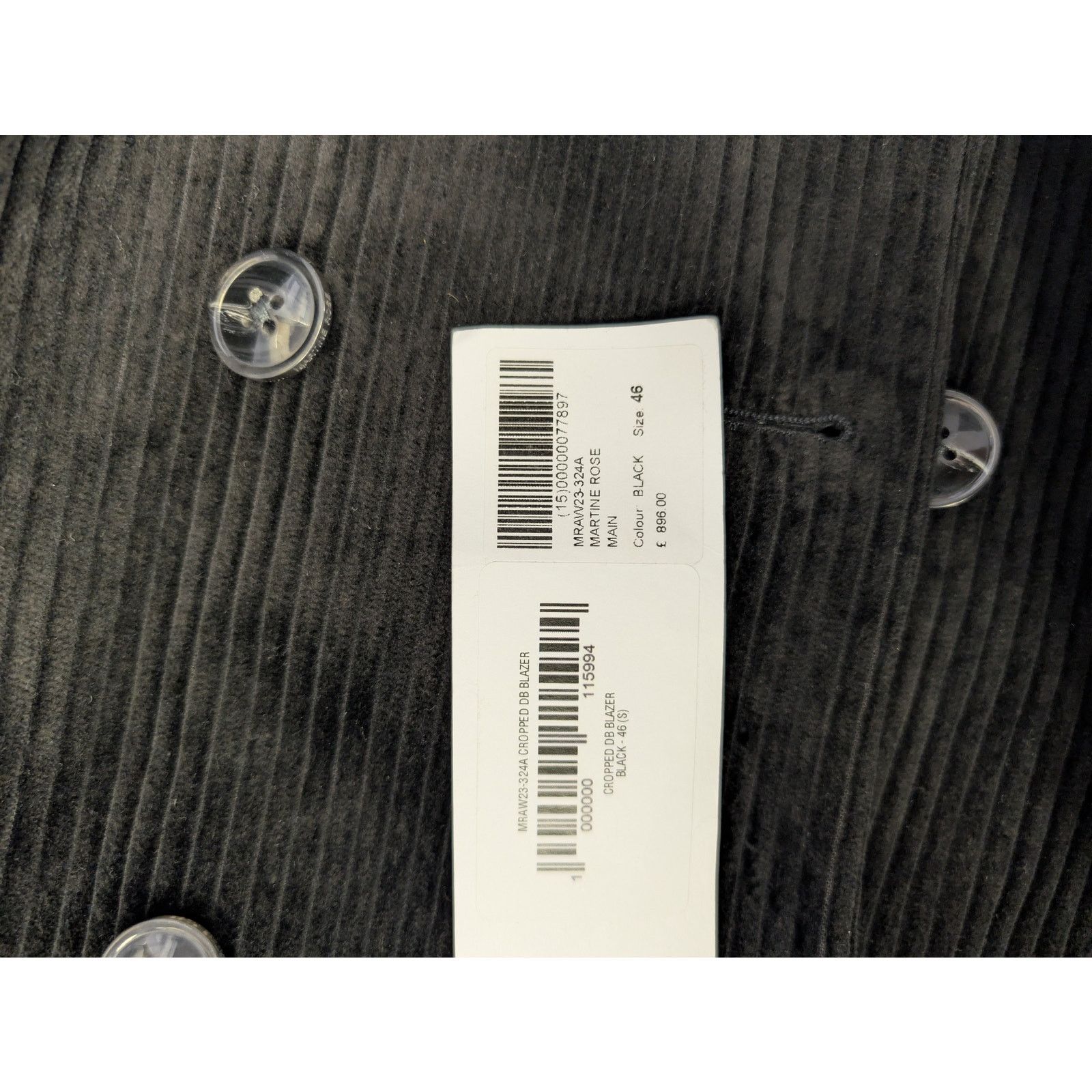 Martine Rose o1rshd1 Cropped DB Blazer Jacket in Black Size US M / EU 48-50 / 2 - 21 Thumbnail