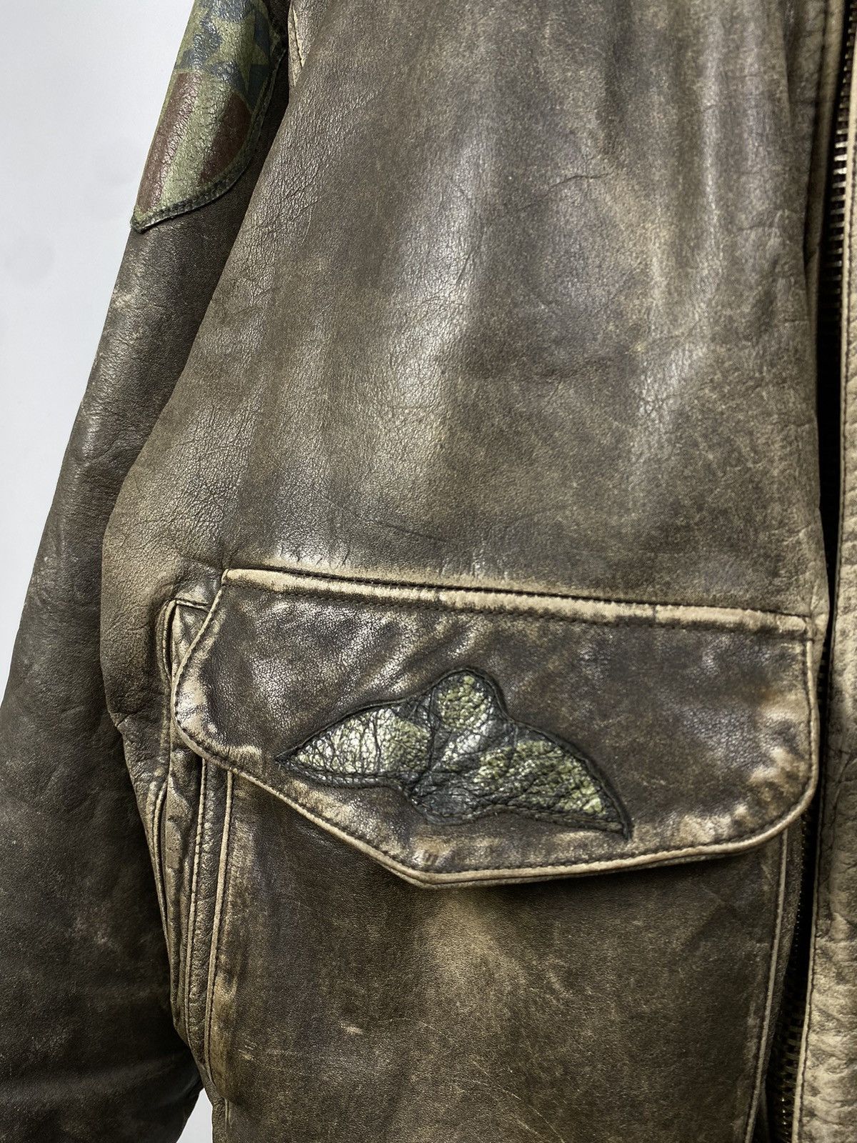 Vintage 🪖VINTAGE FRIEDRICH Aviator BROWN Leather Bomber Jacket Size US M / EU 48-50 / 2 - 9 Thumbnail