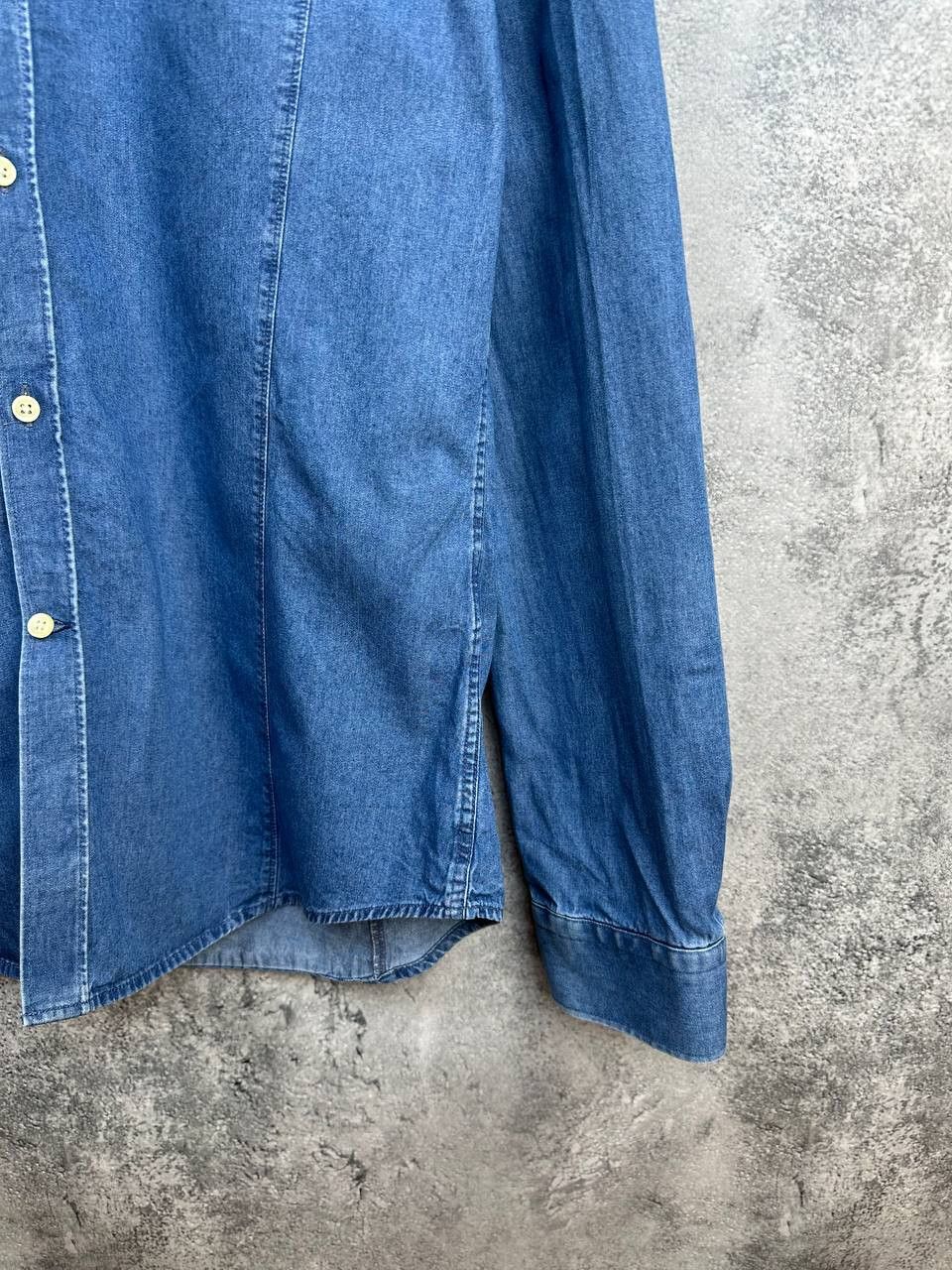 Reiss Reiss Bronx Contrast Collar Chambray Shirt Button Up LS SF Size US M / EU 48-50 / 2 - 8 Thumbnail