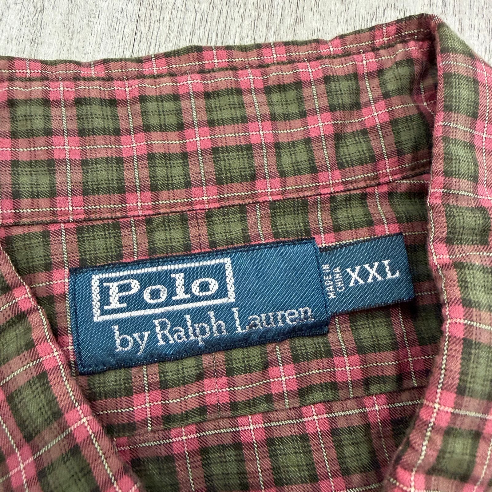 Polo Ralph Lauren Vintage Polo Ralph Lauren Button Shirt Men's 2XL Red Green Size US XXL / EU 58 / 5 - 4 Thumbnail