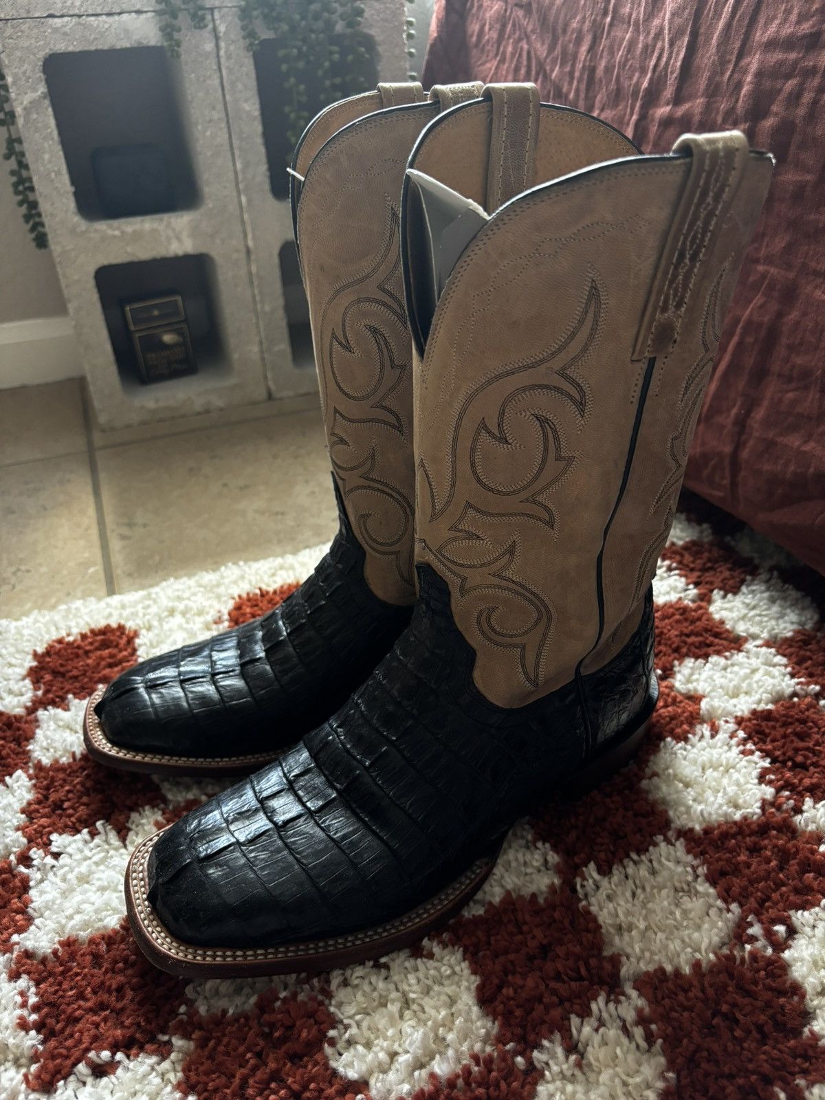 Lucchese Haan Caiman skin boots Grailed