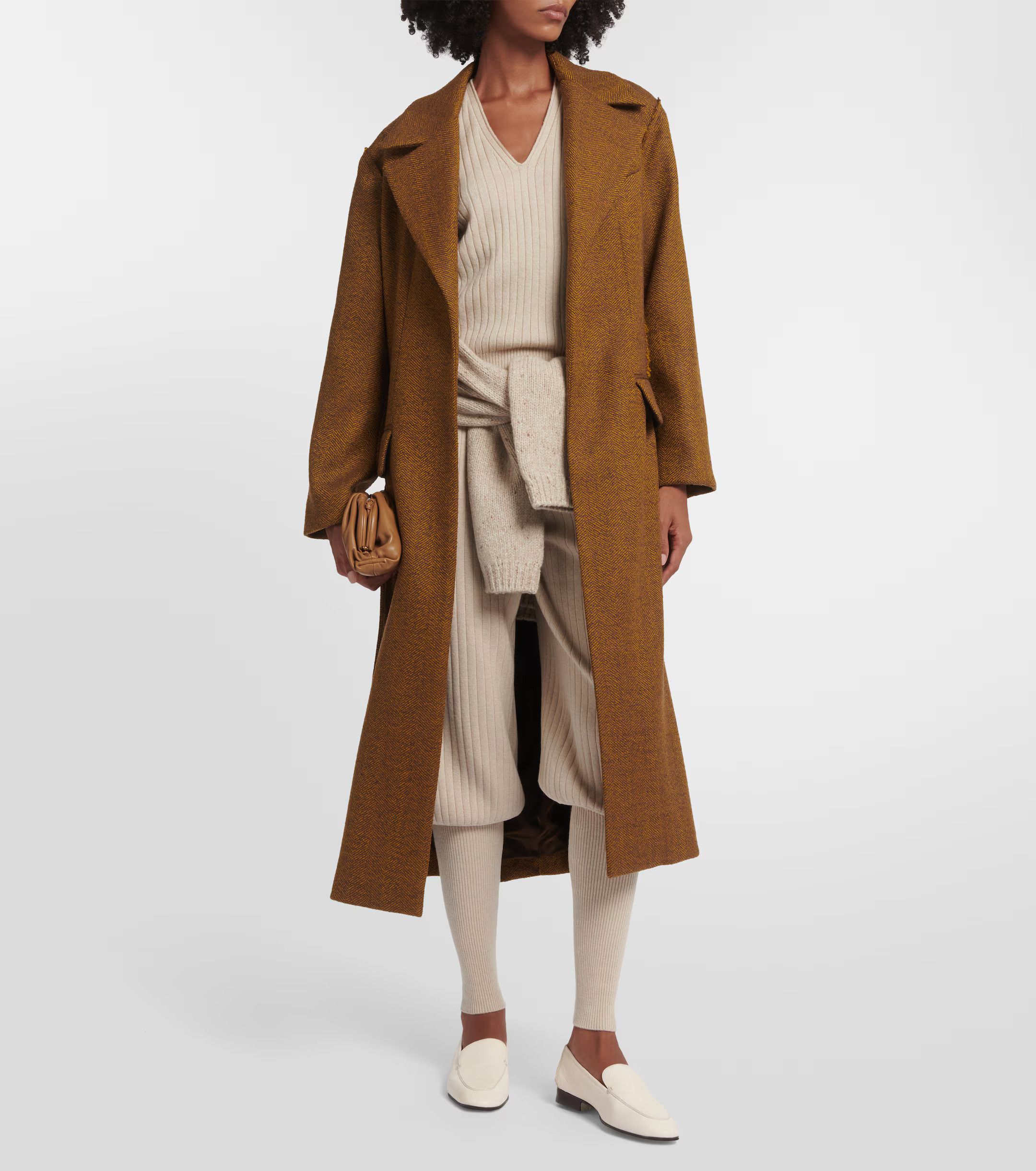 Loro Piana o1srvl11e0824 Maras Cashmere Pants in Beige Size 28" / US 6 / IT 42 - 2 Thumbnail