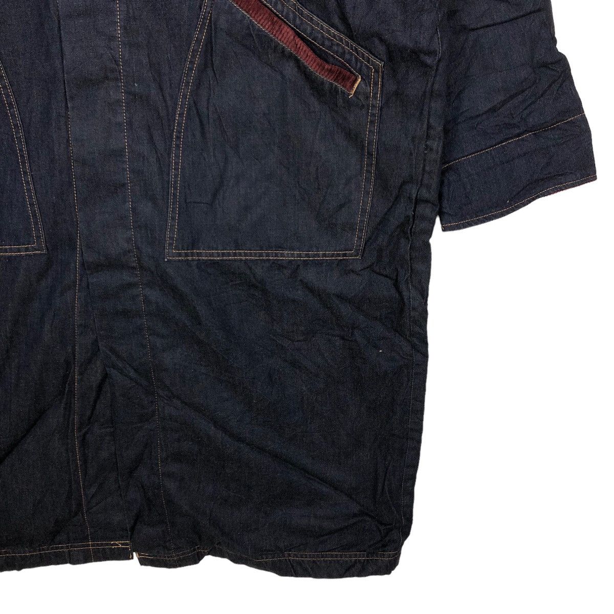 Japanese Brand 🔥90’s Long Jacket Work Denim Exoah Issey Miyake Japan Size US M / EU 48-50 / 2 - 5 Thumbnail