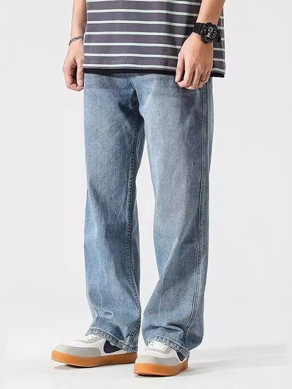 Japanese Brand Men's Japanese Retro Straight Leg Wide Leg Trendy Jeans Size US 32 / EU 48 - 4 Thumbnail