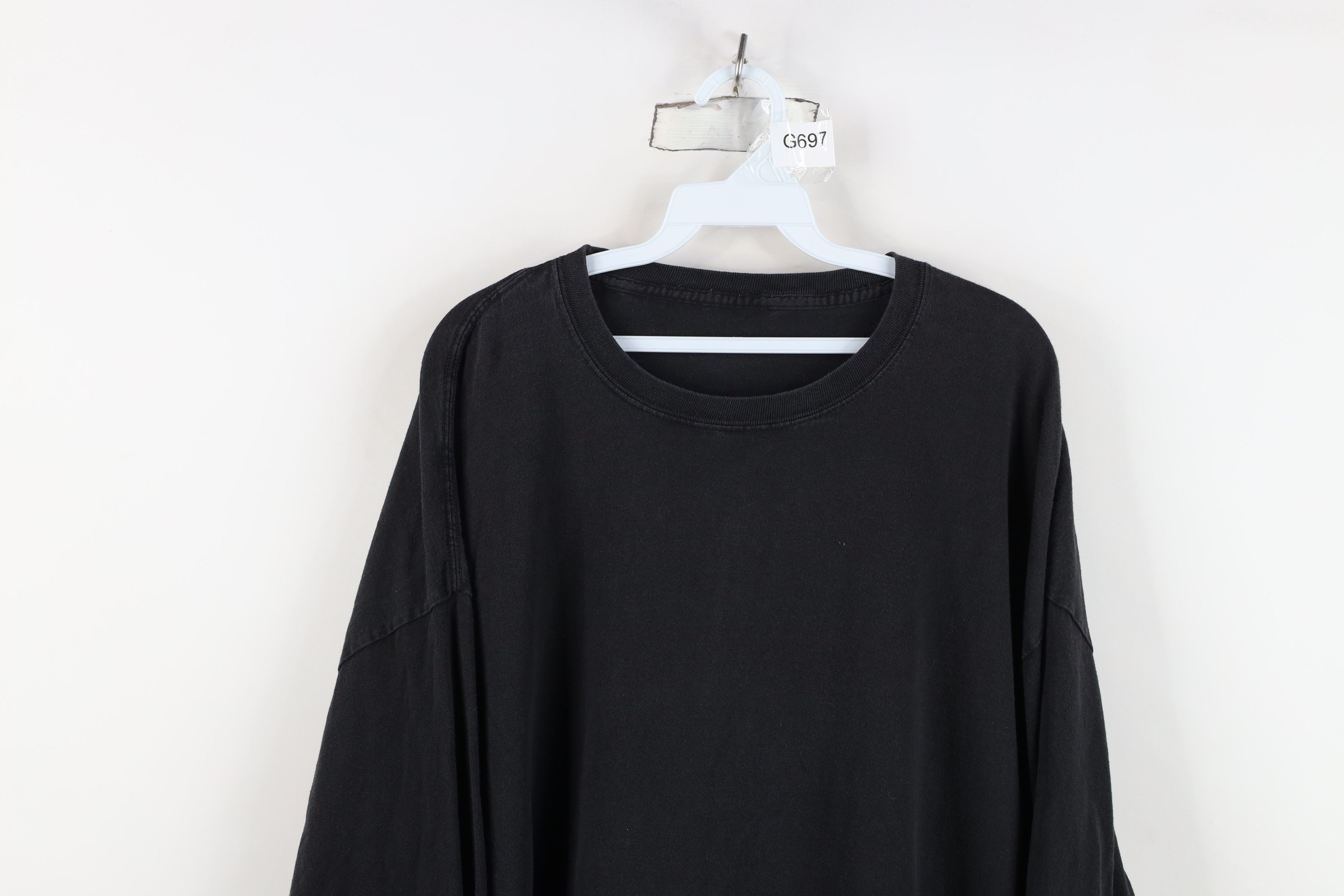 Vintage Vintage 90s Y2K Streetwear Long Sleeve T-Shirt Black Cotton Size US XXL / EU 58 / 5 - 2 Thumbnail