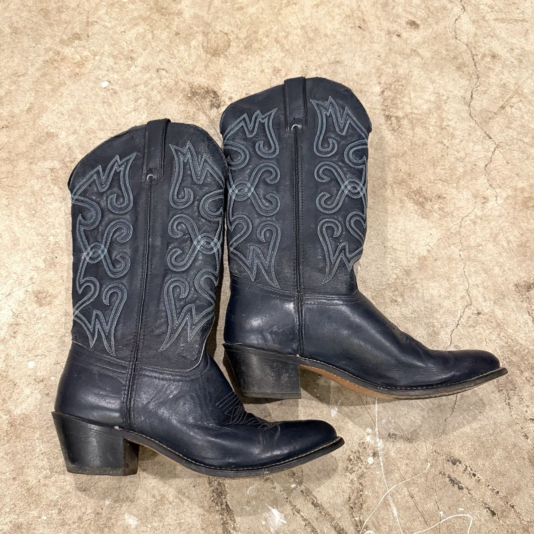 Wrangler VINTAGE Wrangler Western Blue Leather Rodeo Cowboy Boots Mens Size 9 M Size US 9 / EU 42 - 2 Thumbnail