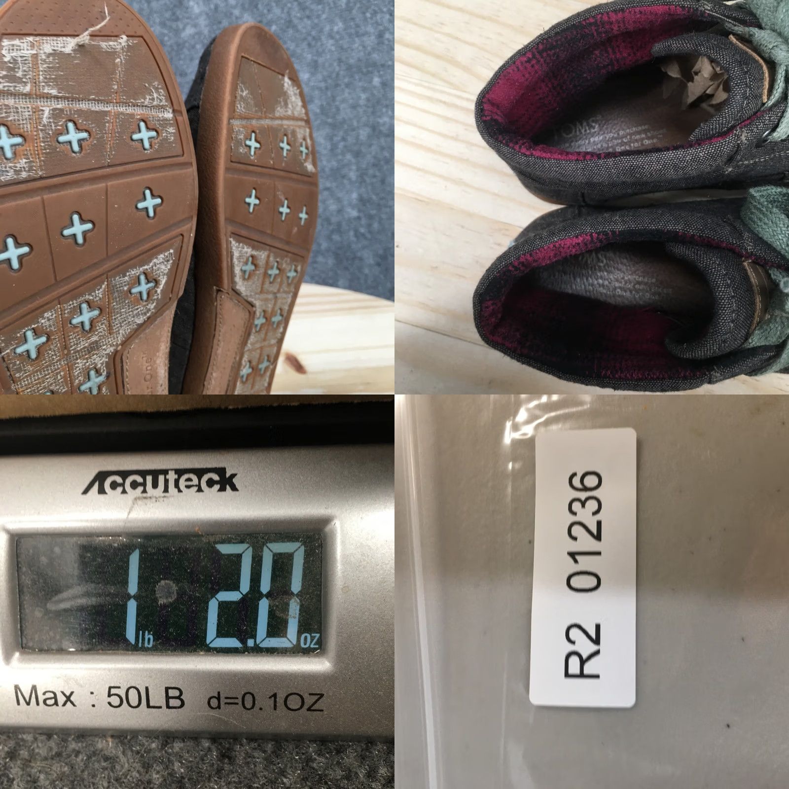 Toms TOMS Boots Womens 9.5 Chukka Gray Canvas Lace Up Comfort Casual Ankle Top Flats Shoes Boot Size L / US 10 / IT 46 - 9 Thumbnail