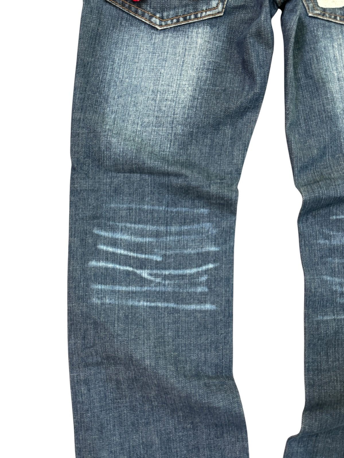 Japanese Brand BLUE MOON BLUE PRINTED POEM SURF EMBROIDERY LOW RISE DENIM Size US 28 / EU 44 - 15 Thumbnail