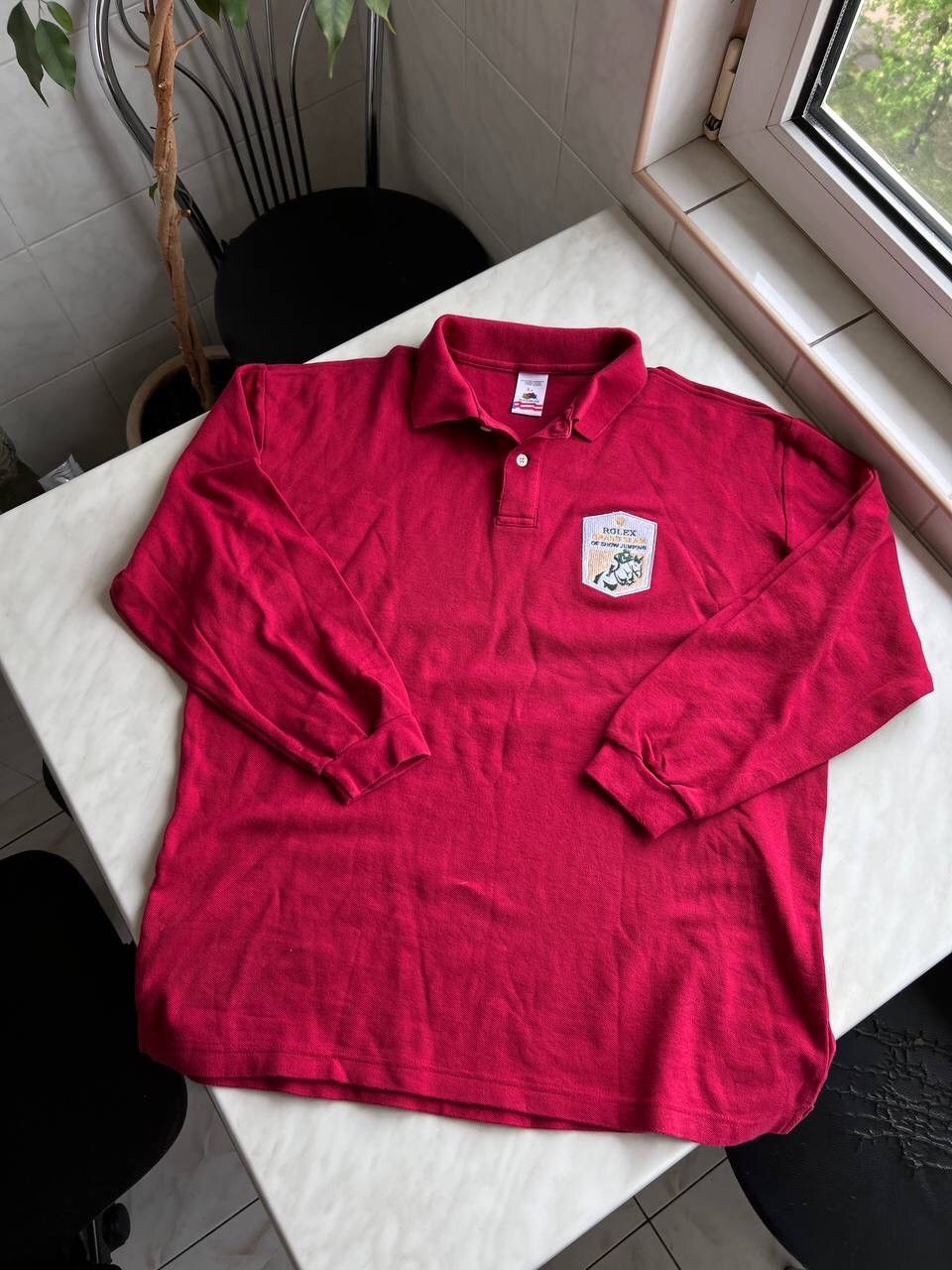 Rolex Vintage Polo long sleeve shirt button up horse racing