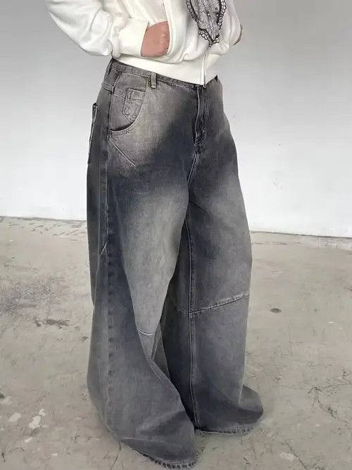 Japanese Brand × Jean High Waist Baggy Washed Denim Jeans y2k Size 27" / US 4 / IT 40 - 1 Thumbnail