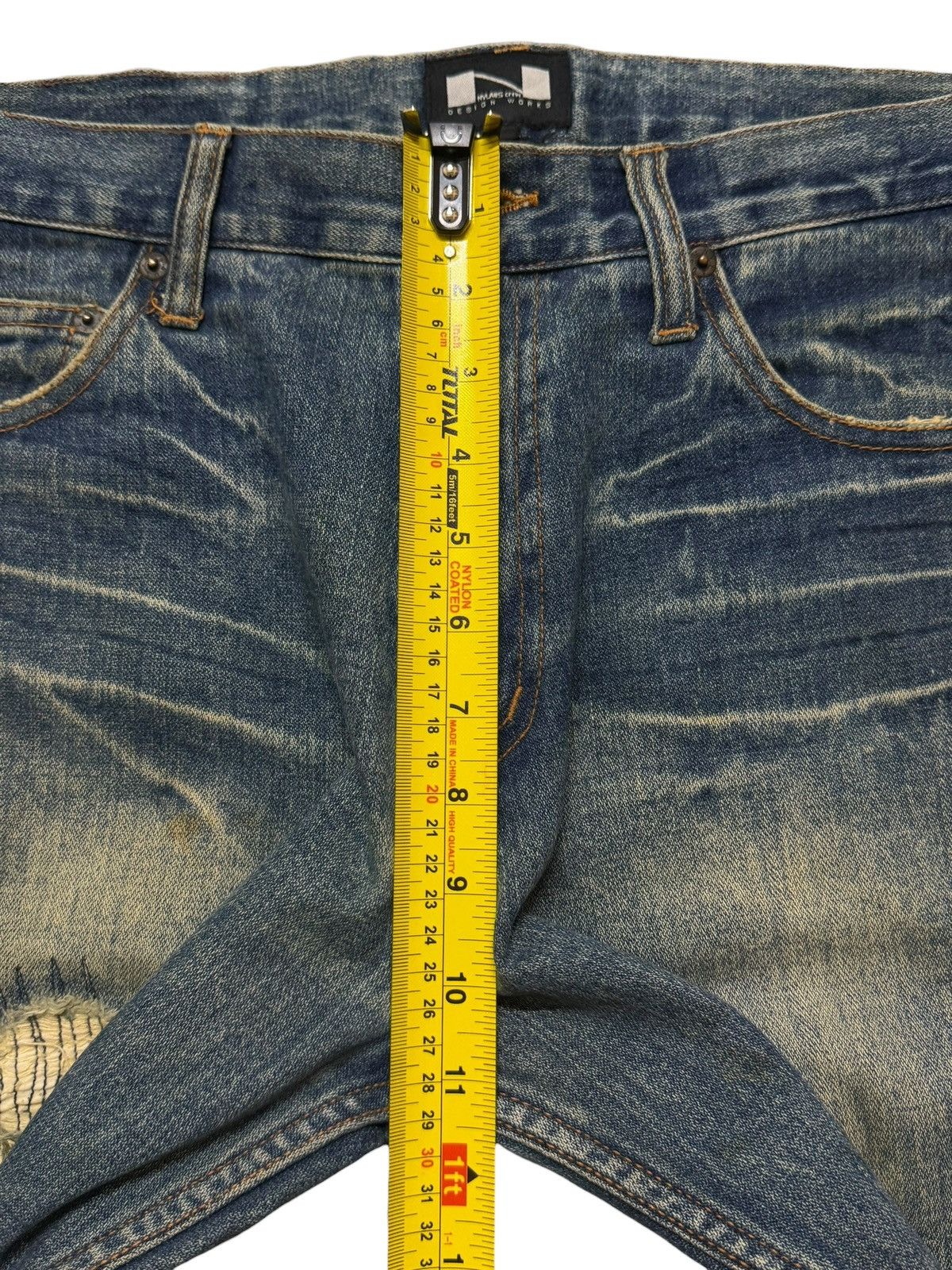 Hysteric Glamour Vintage 90s Japan Nylaus Faded Wash Distress Straight Loose Size US 32 / EU 48 - 13 Thumbnail