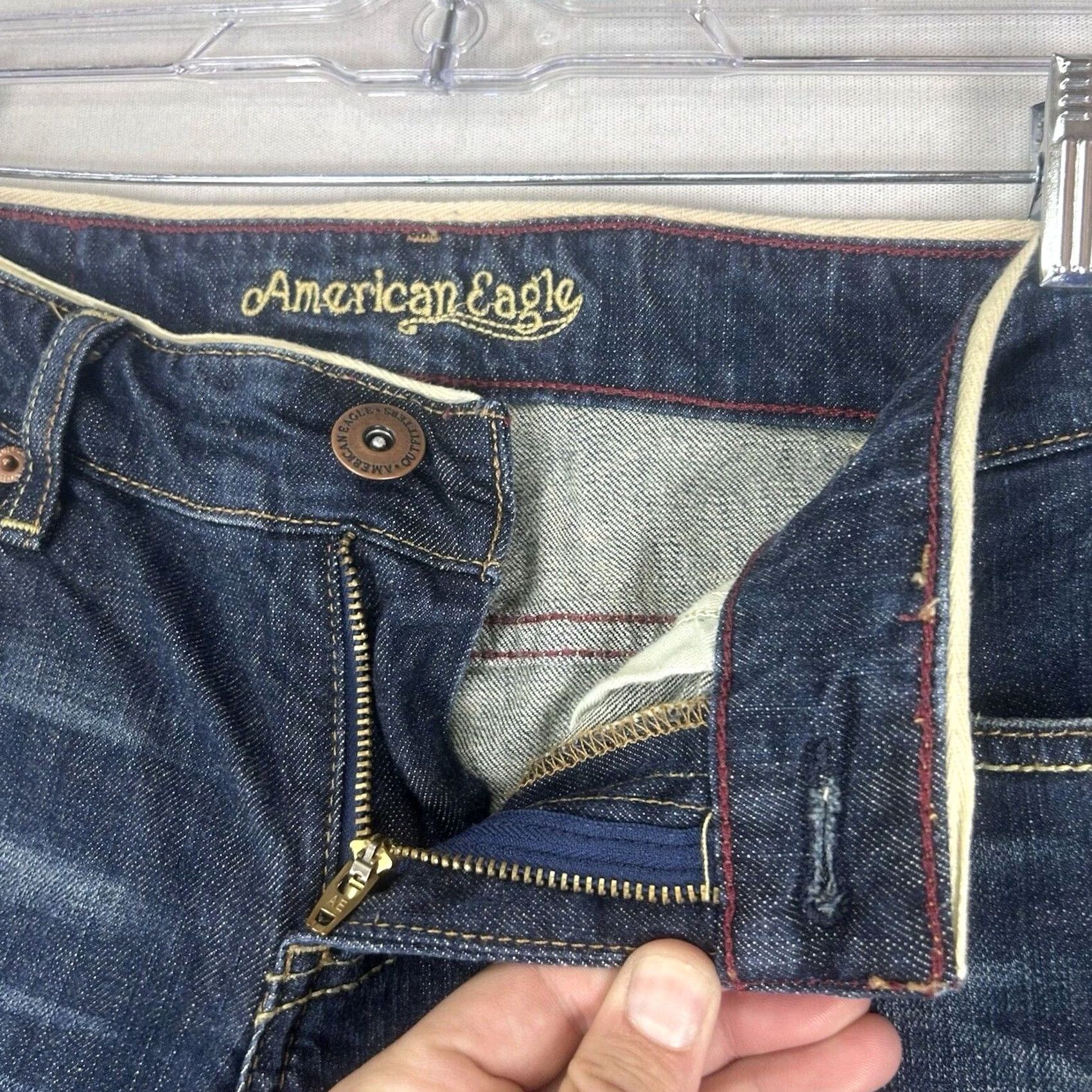American Eagle Outfitters American Eagle Hipster Jeans Womens Size 4 Reg Blue Denim Bootcut Flared AEO Size 27" / US 4 / IT 40 - 3 Thumbnail