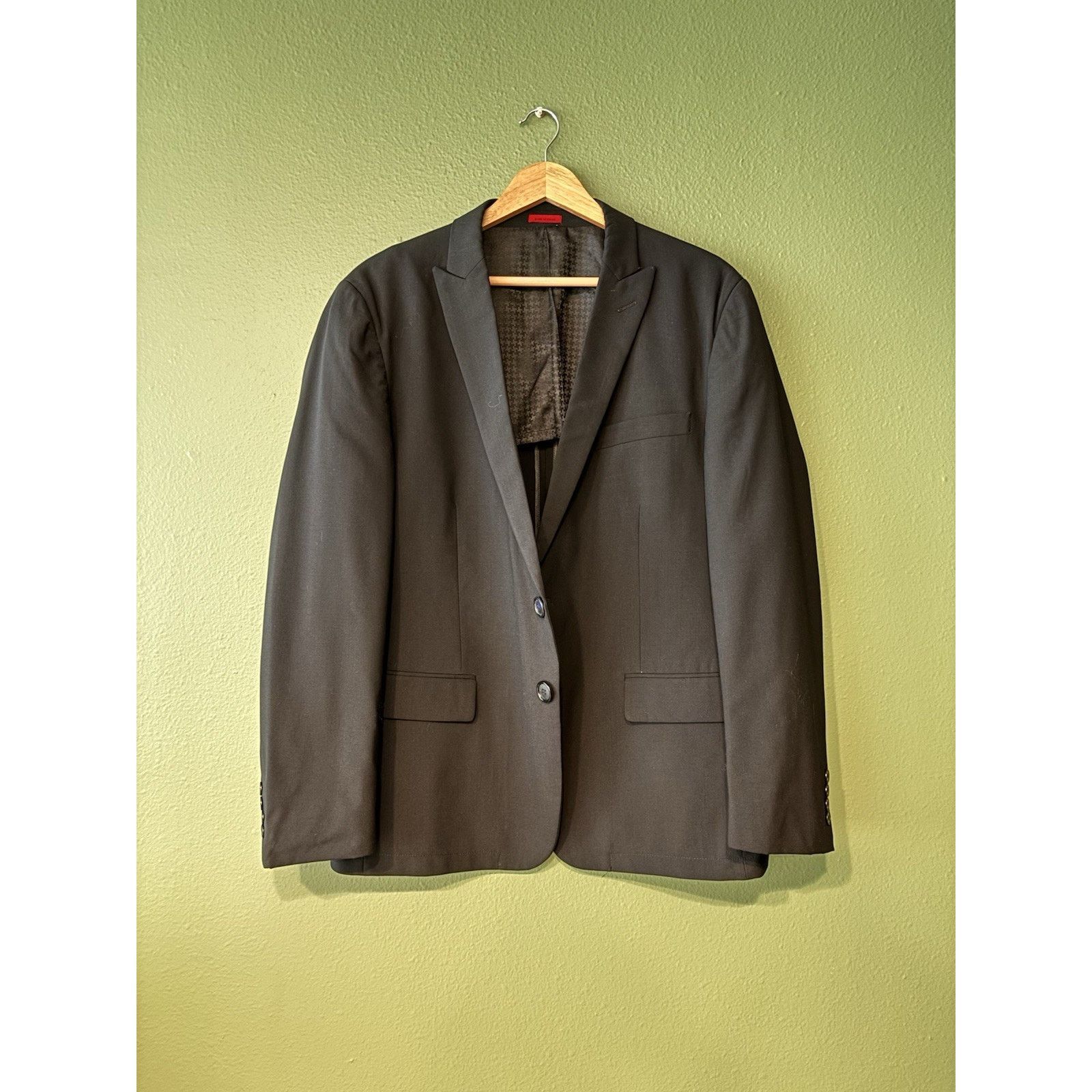 John Varvatos John Varvatos Blazer Mens 44 R Black Bleecker 100% Wool Size 44R - 1 Thumbnail