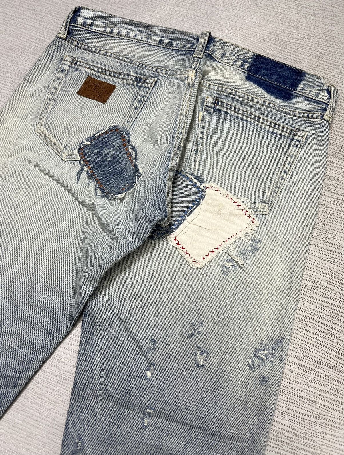 Designer × Japanese Brand RNA - Distressed Patchwork Denim Size US 32 / EU 48 - 9 Thumbnail