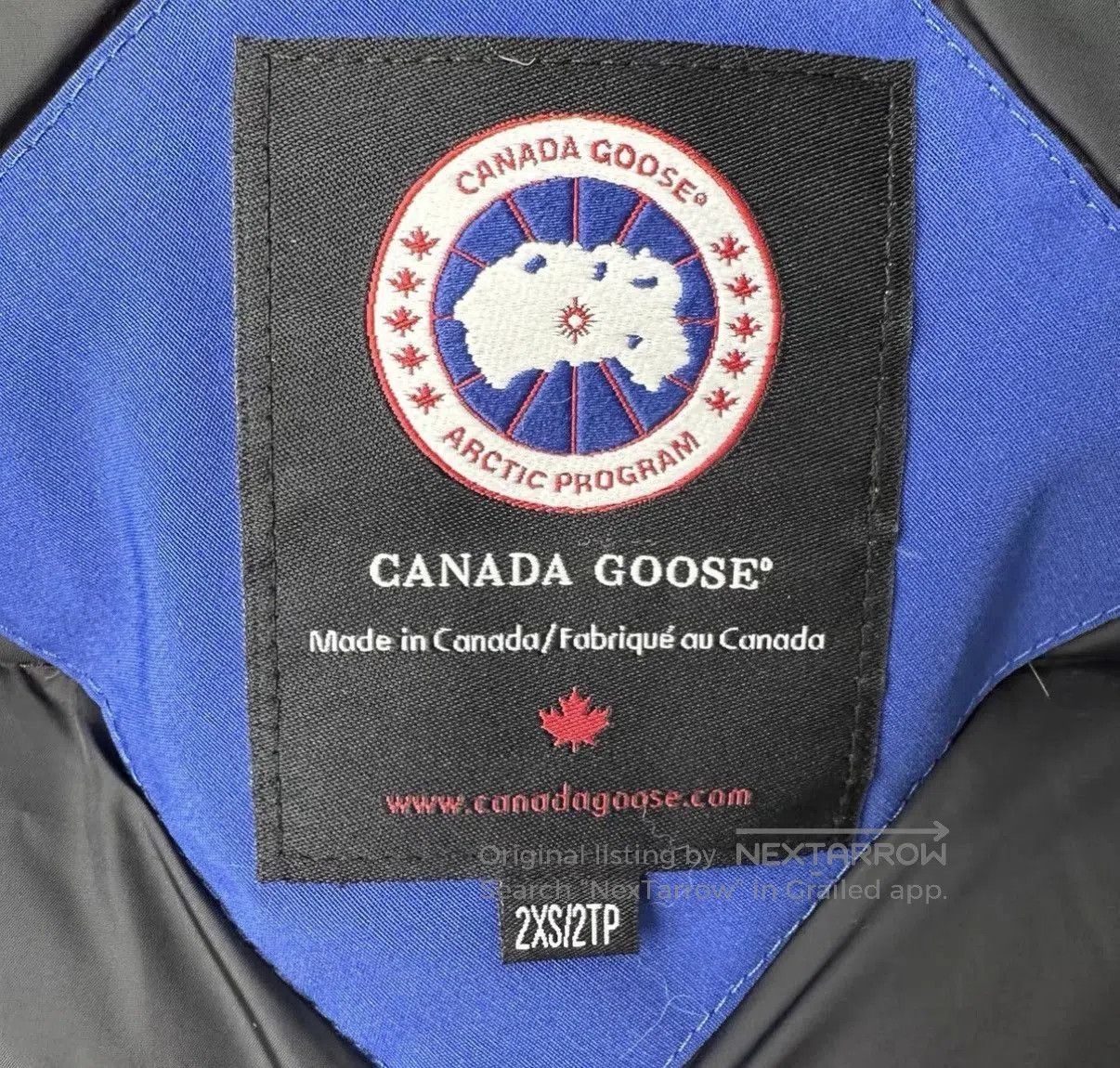 Canada Goose Blue Winter Jacket with Fur Hood, XXS. Size US XXS / EU 40 - 4 Thumbnail