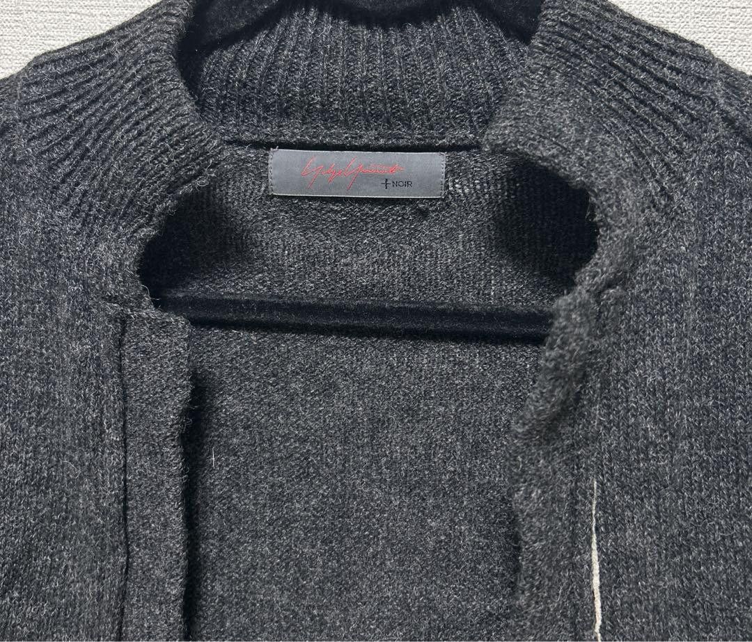 Yohji Yamamoto Contrast Seam Wool Raglan Knit Cardigan Size US M / EU 48-50 / 2 - 3 Thumbnail